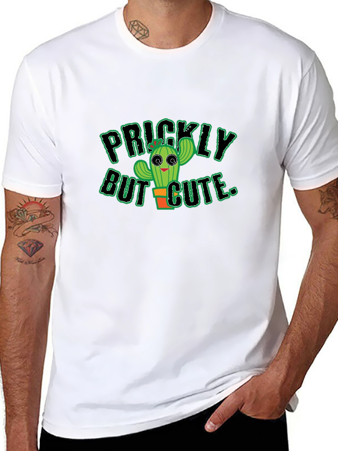 Prickly But Cute Cactus Graphic T-Shirt