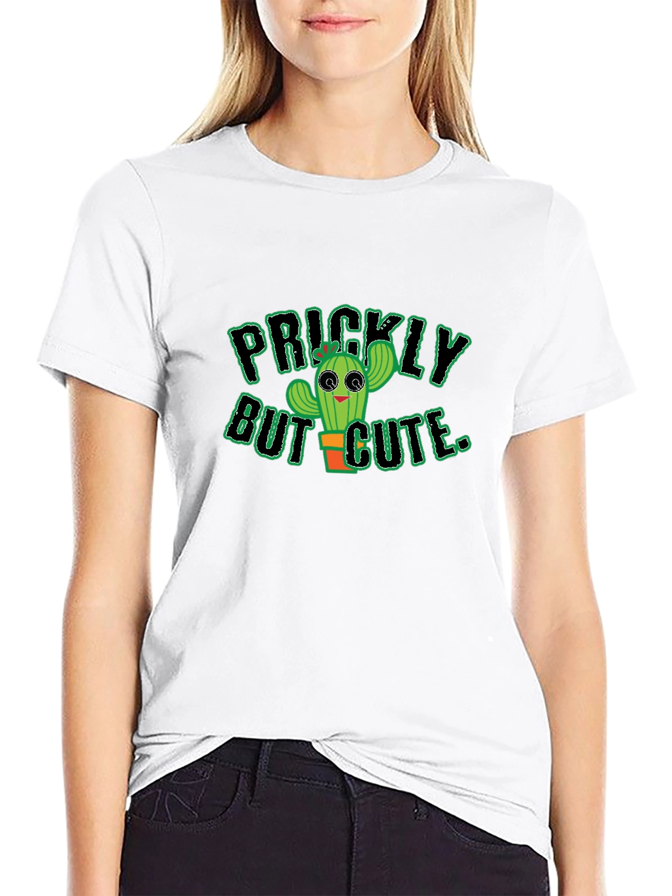 Prickly But Cute Cactus Graphic T-Shirt