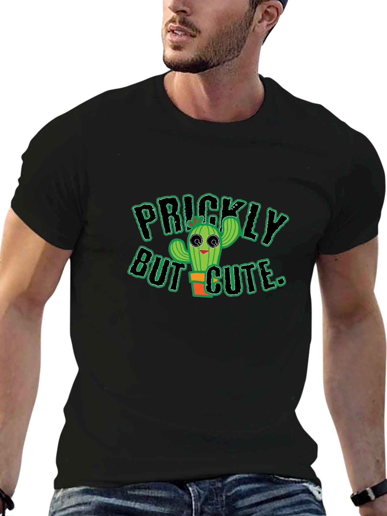 Prickly But Cute Cactus Graphic T-Shirt