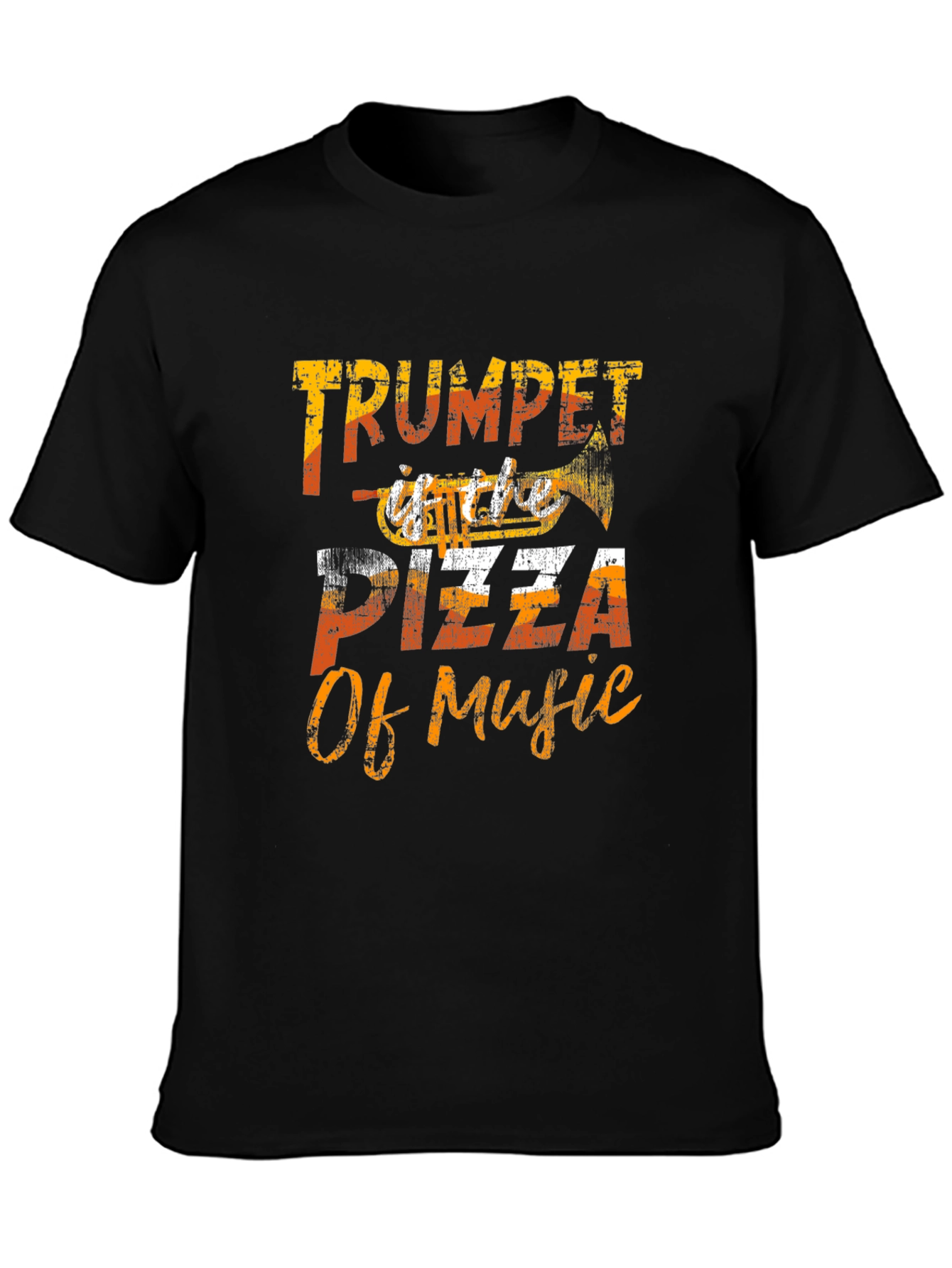 Trumpet Pizza of Music Graphic T-Shirt