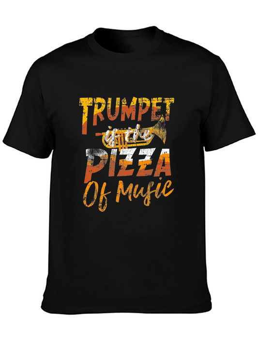 Trumpet Pizza of Music Graphic T-Shirt