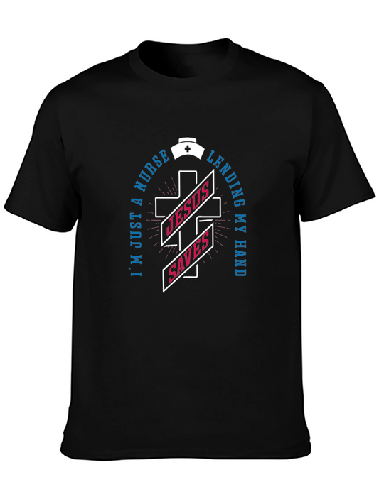 Nurse Jesus Saves Graphic T-Shirt