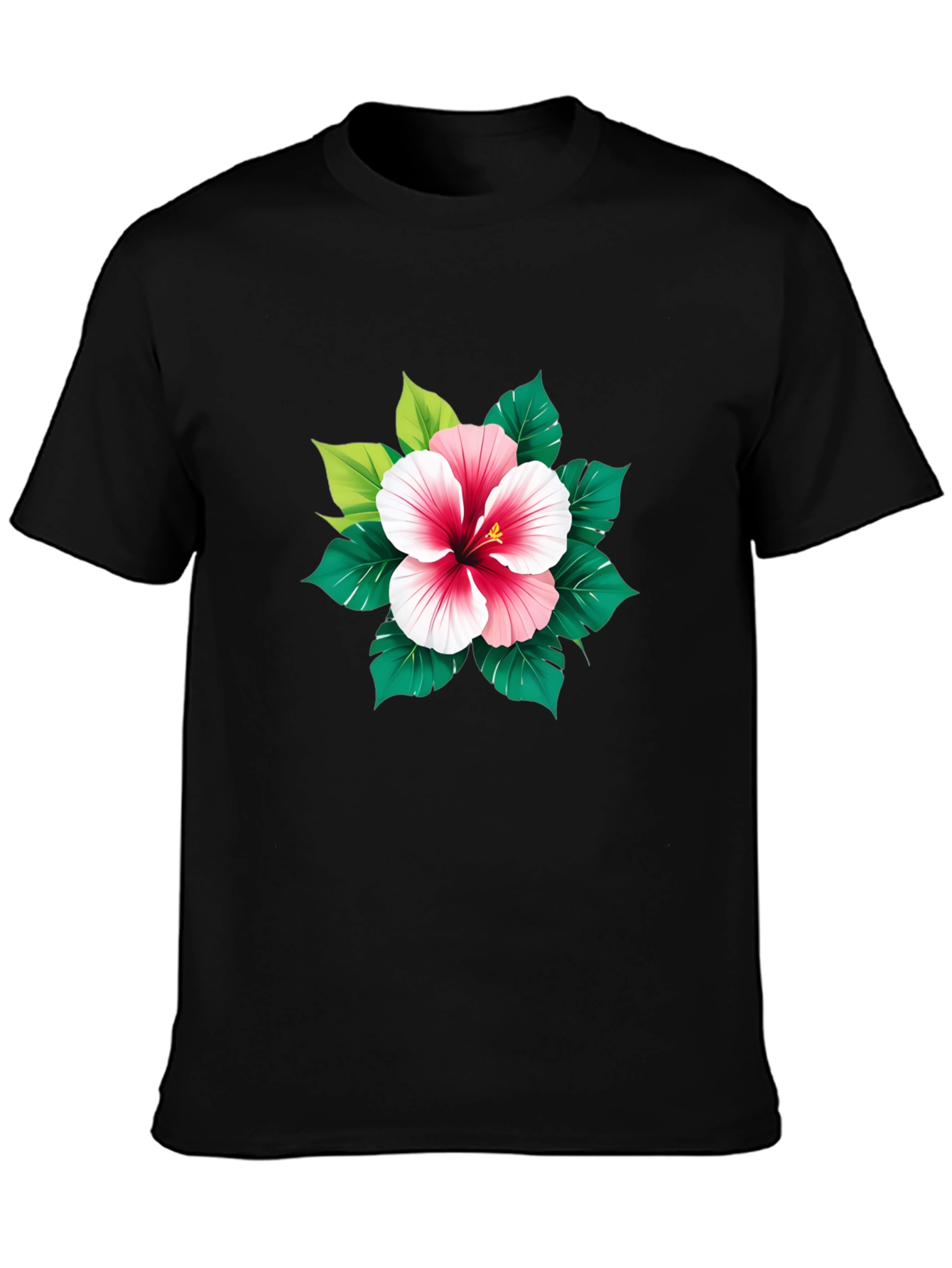 Hibiscus Flower Graphic T-Shirt