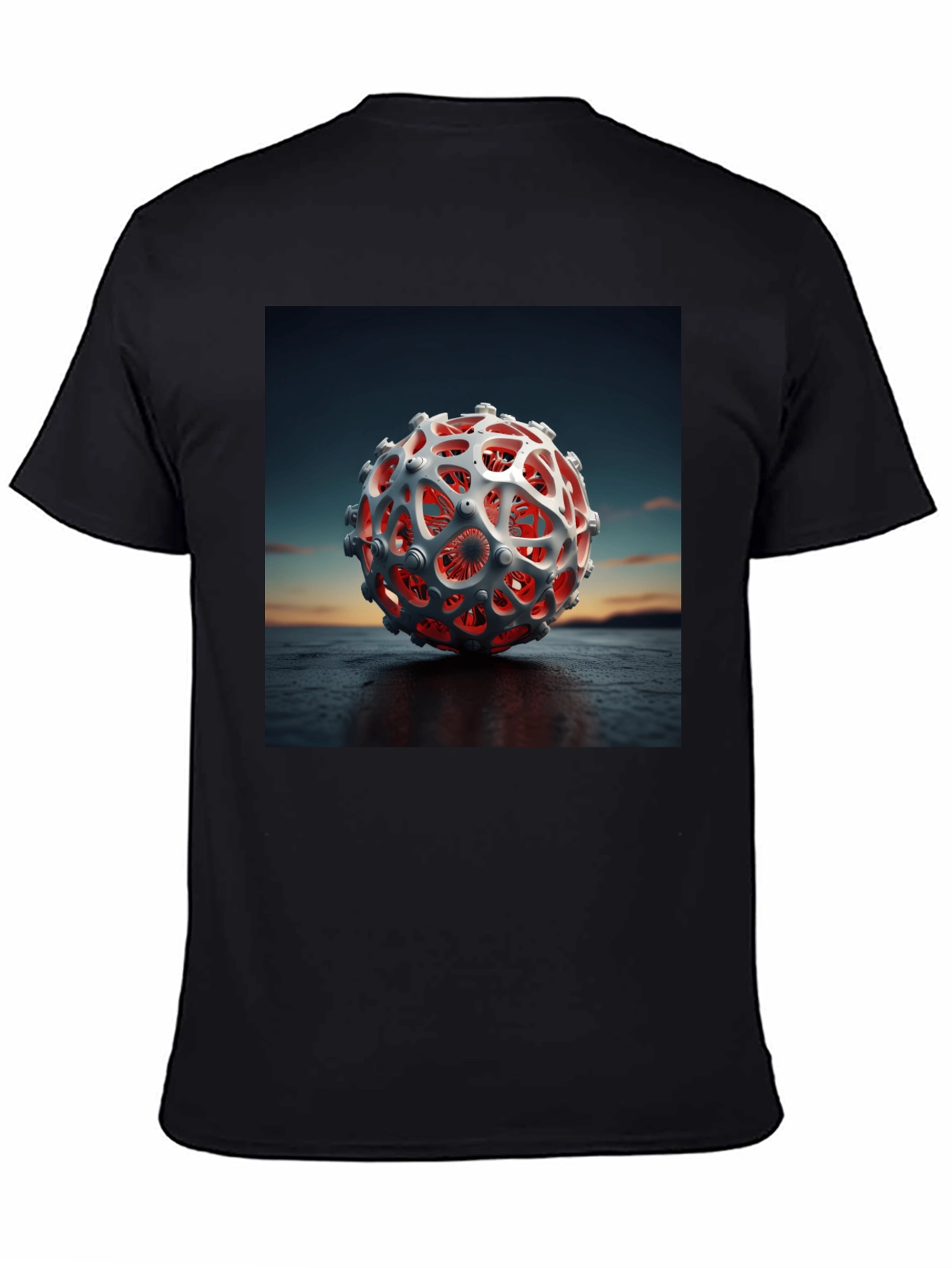 Abstract 3D Sphere Graphic Tee