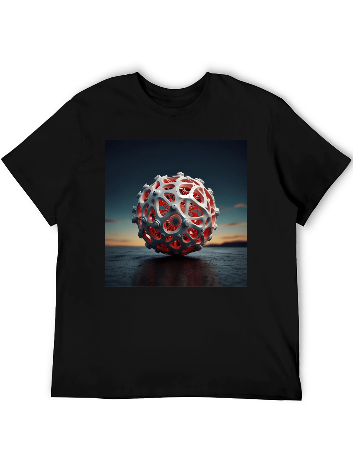 Abstract 3D Sphere Graphic Tee