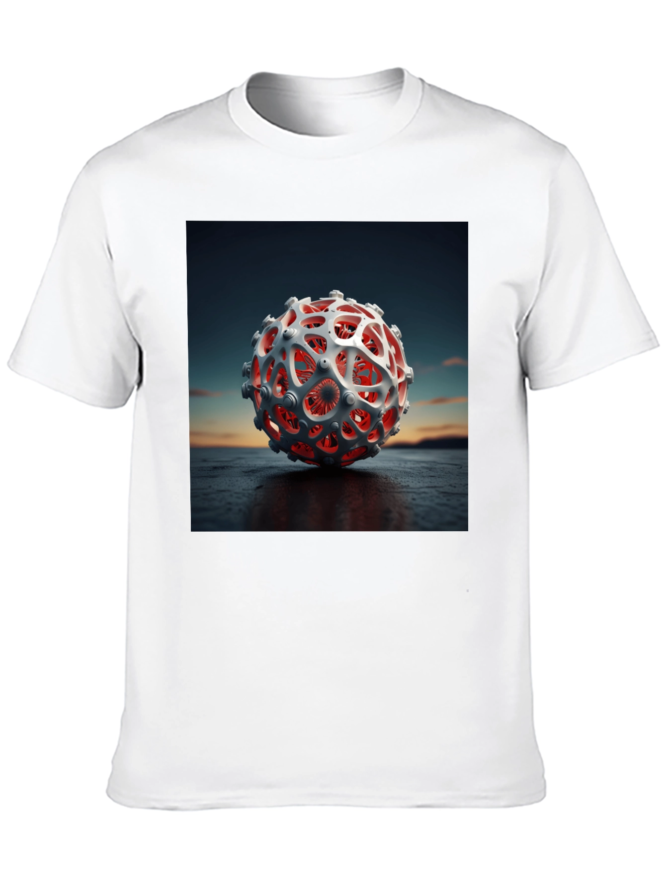 Abstract 3D Sphere Graphic Tee