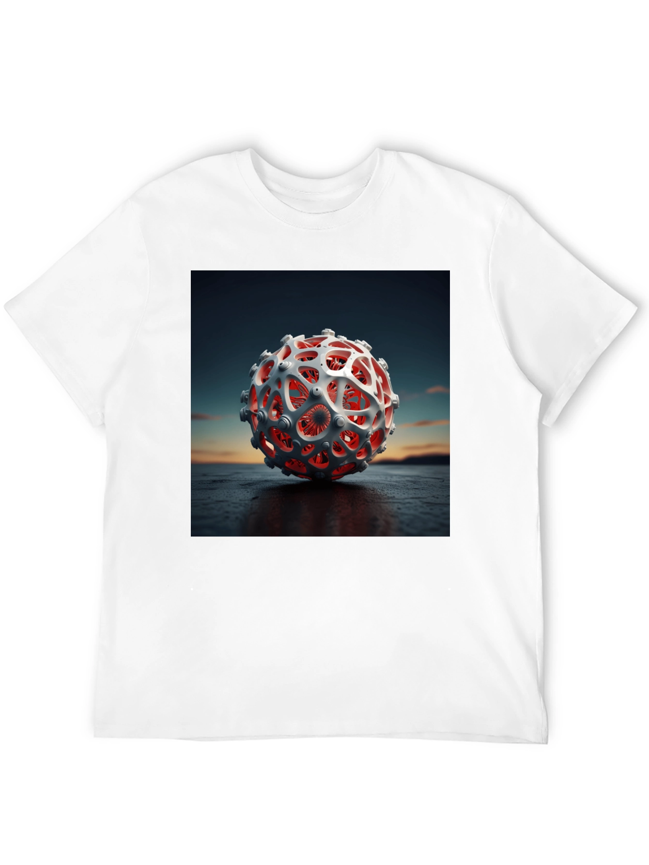 Abstract 3D Sphere Graphic Tee