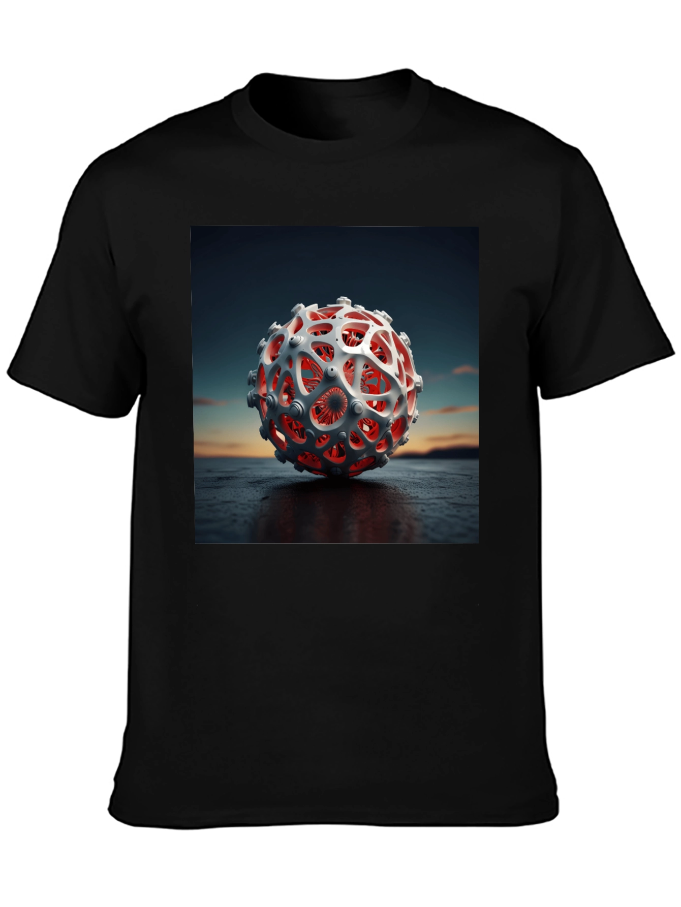 Abstract 3D Sphere Graphic Tee