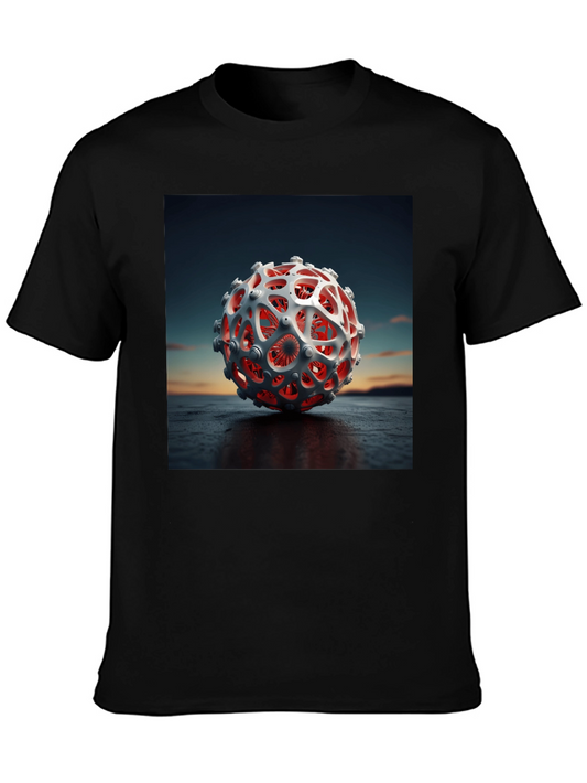 Abstract 3D Sphere Graphic Tee