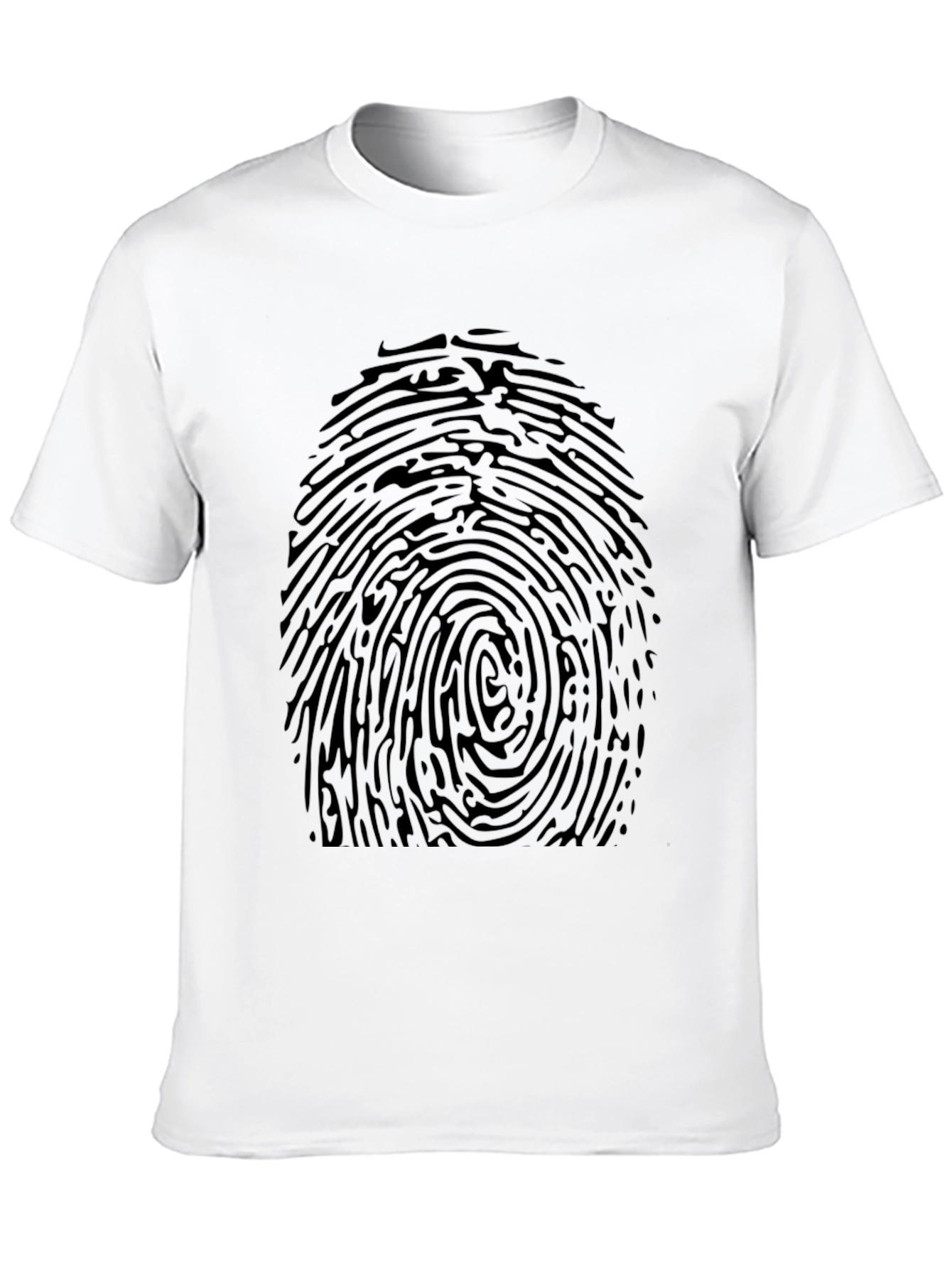 Fingerprint Graphic T-Shirt - Black