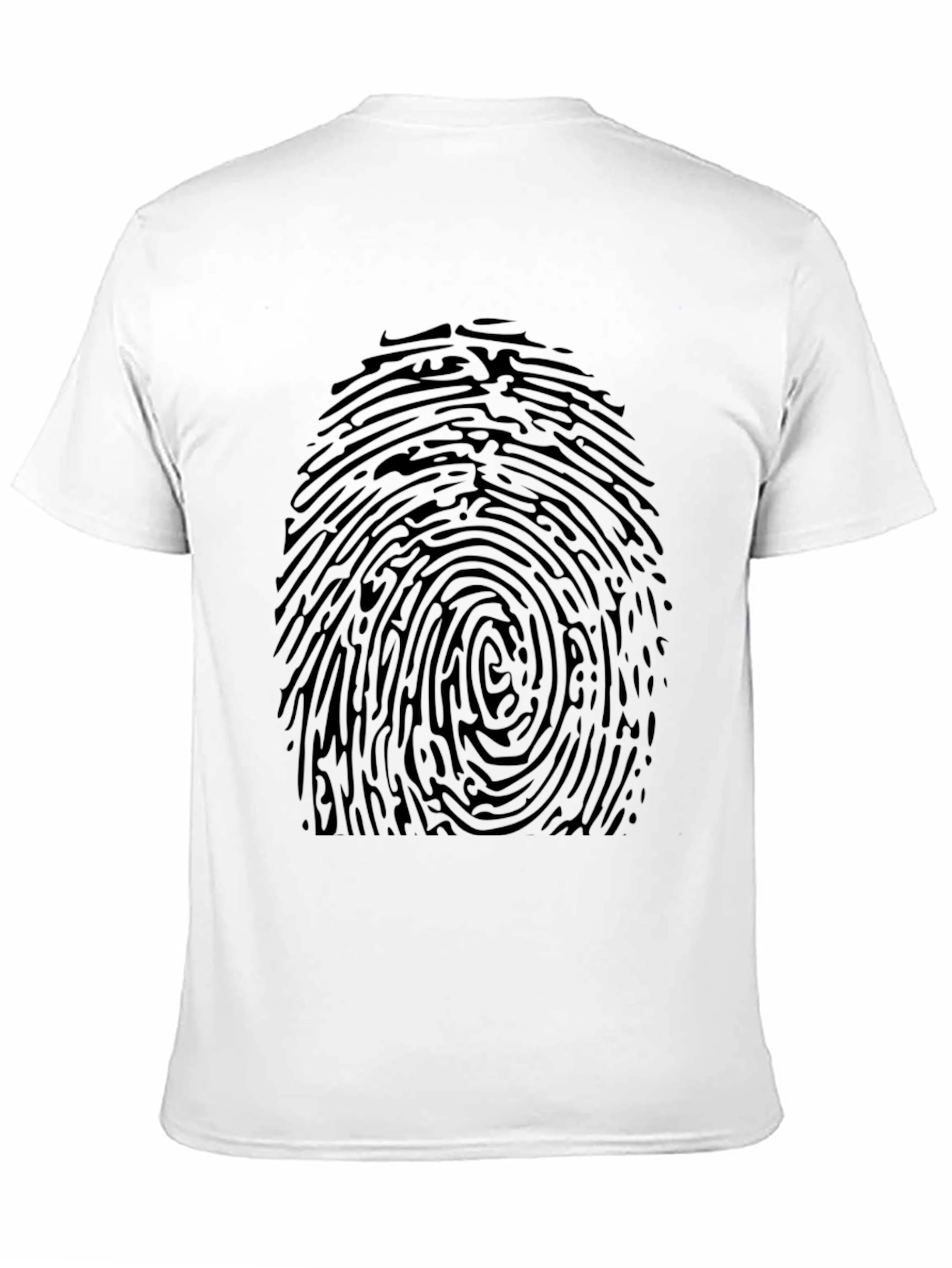 Fingerprint Graphic T-Shirt - Black