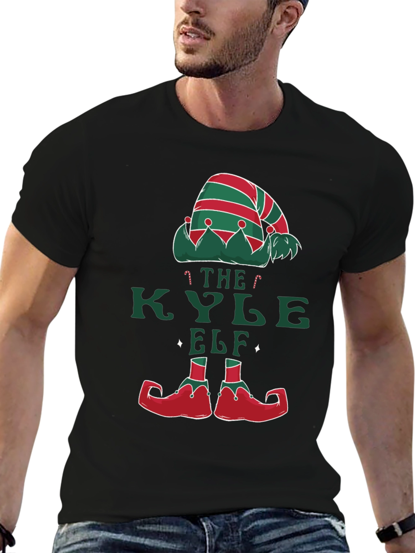 Kyle Elf Christmas T-Shirt - Holiday Fun