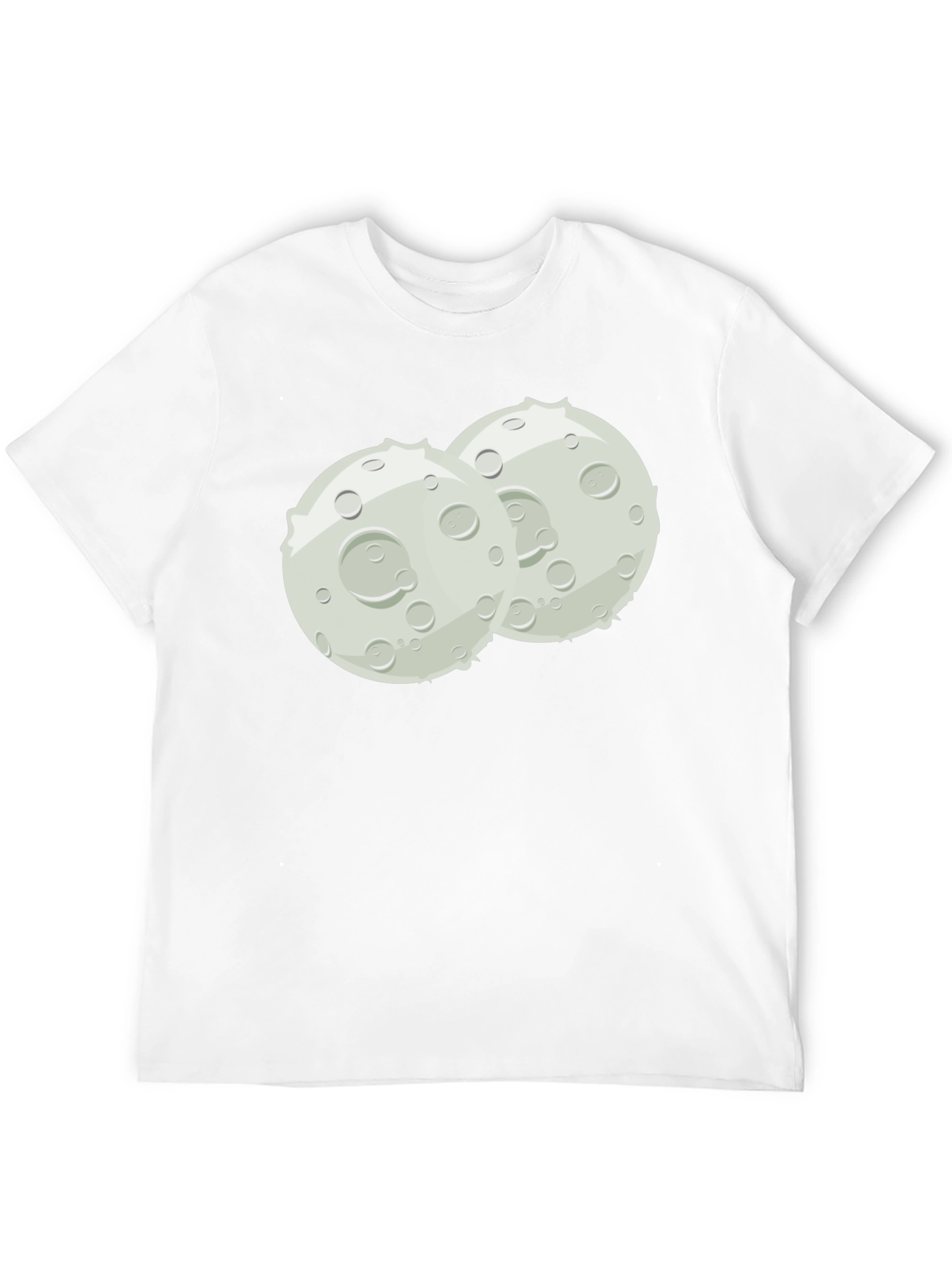 Cartoon Moon Graphic Black Tee