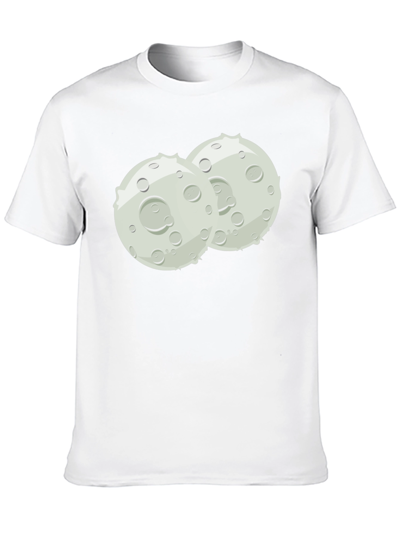 Cartoon Moon Graphic Black Tee