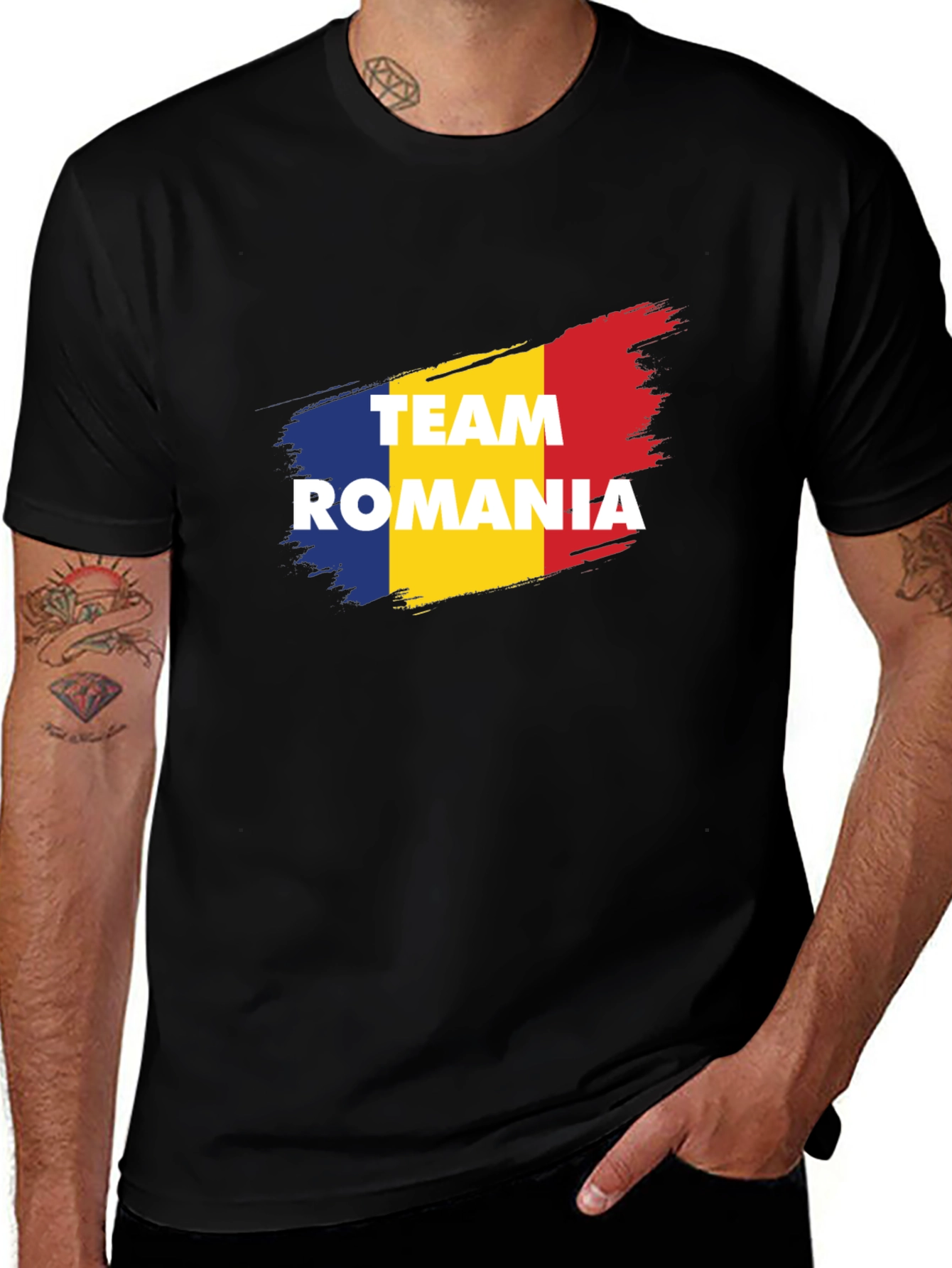 Romania Team Pride T-Shirt - Black