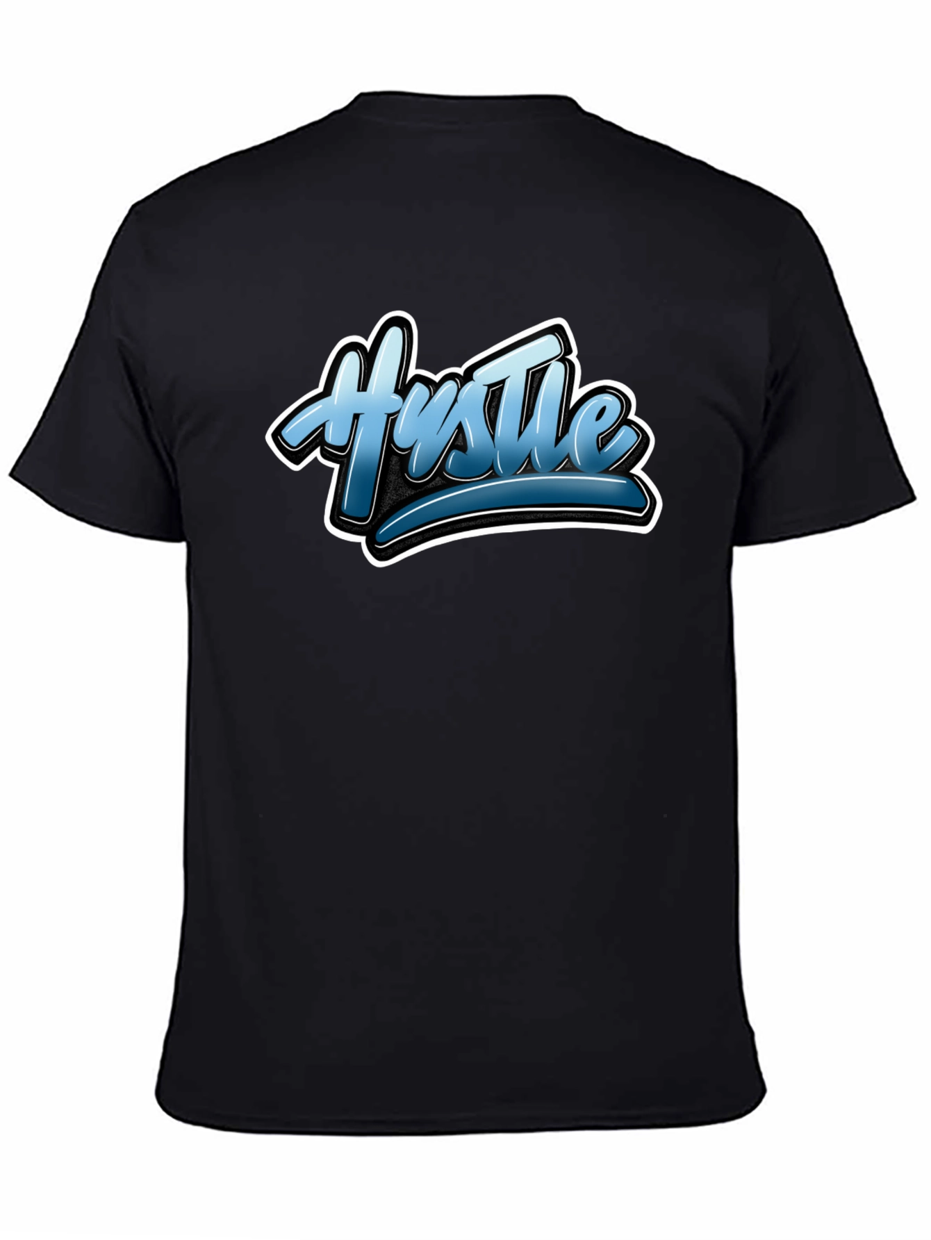 Hustle Graphic Black T-Shirt Stylish Tee