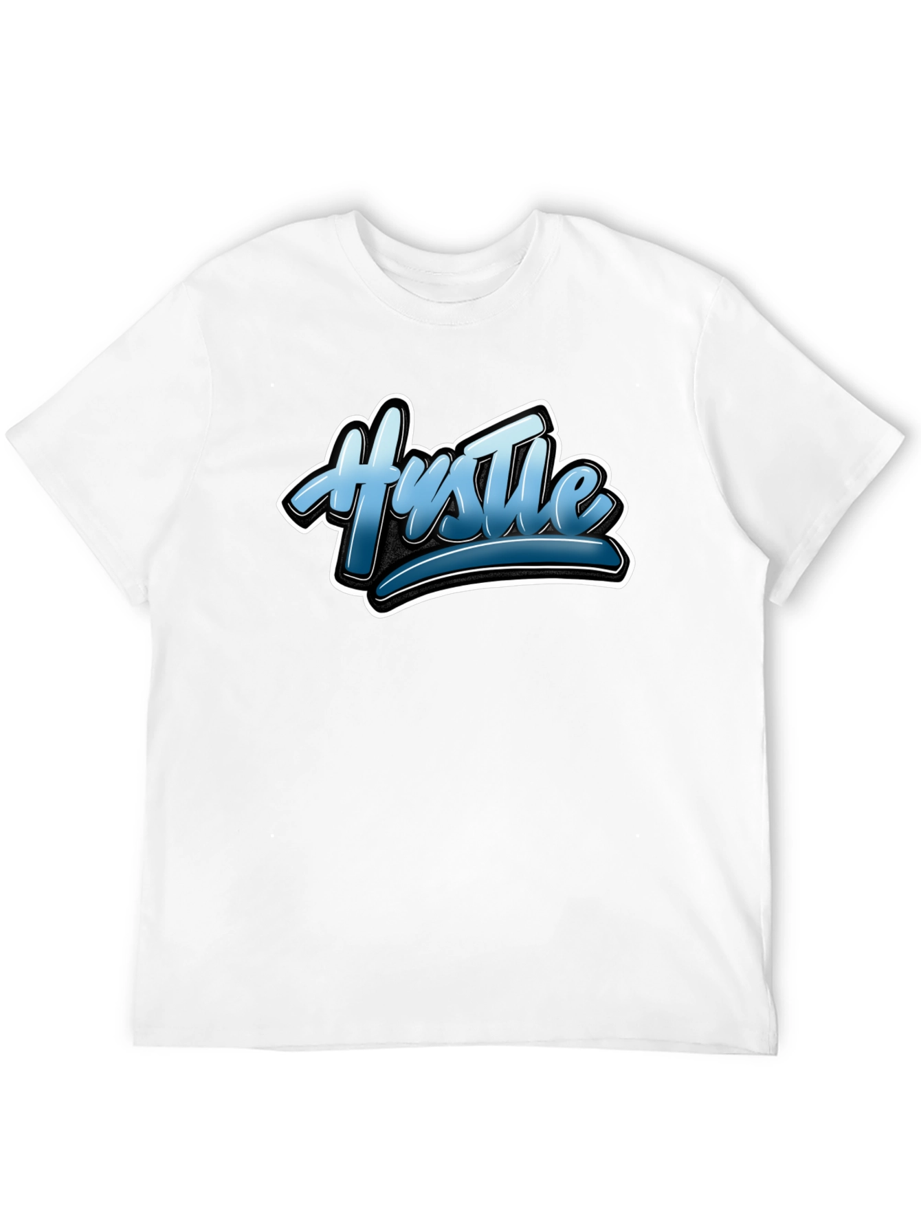 Hustle Graphic Black T-Shirt Stylish Tee
