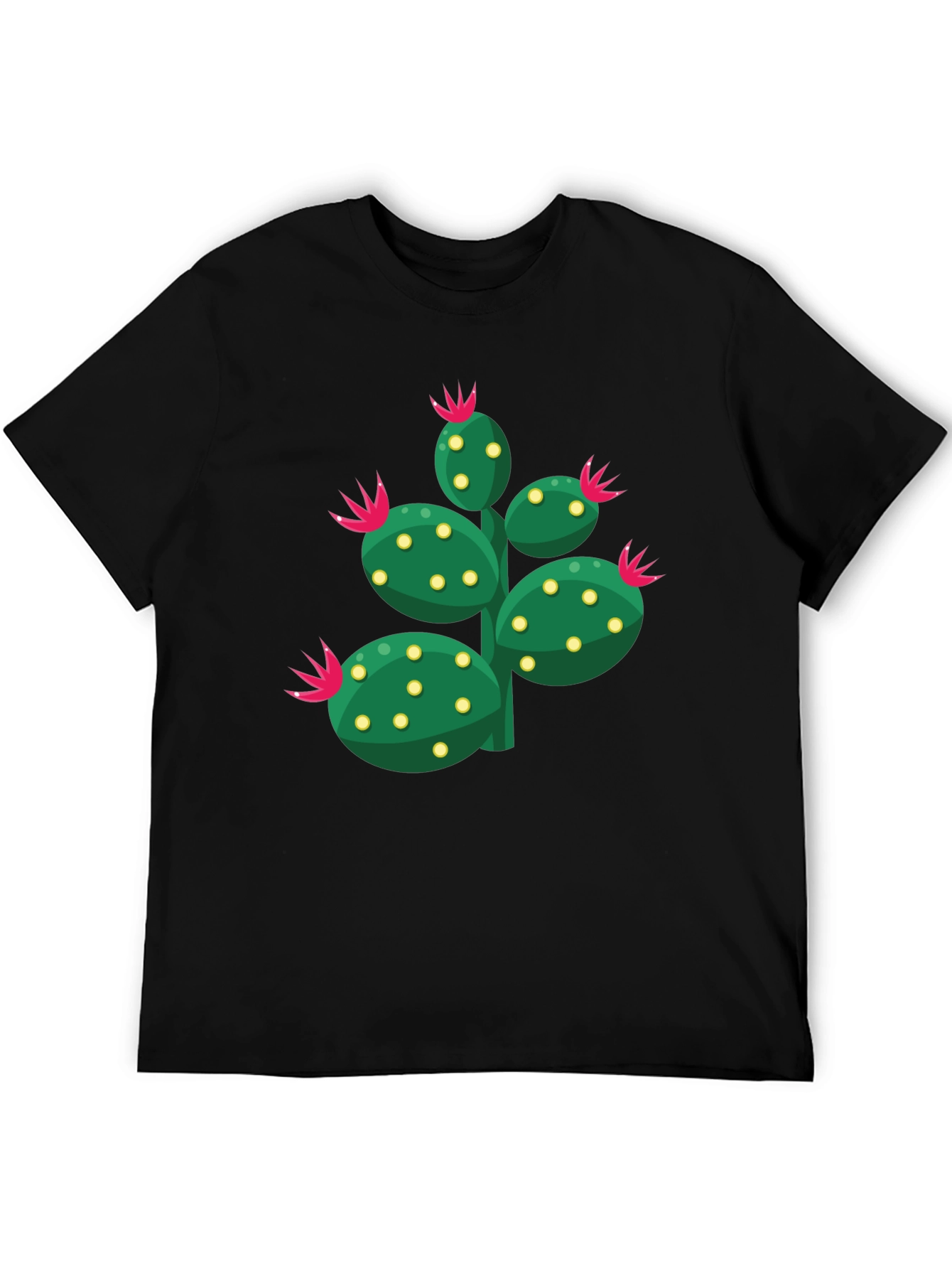Cactus Graphic Print Crew Neck T-Shirt