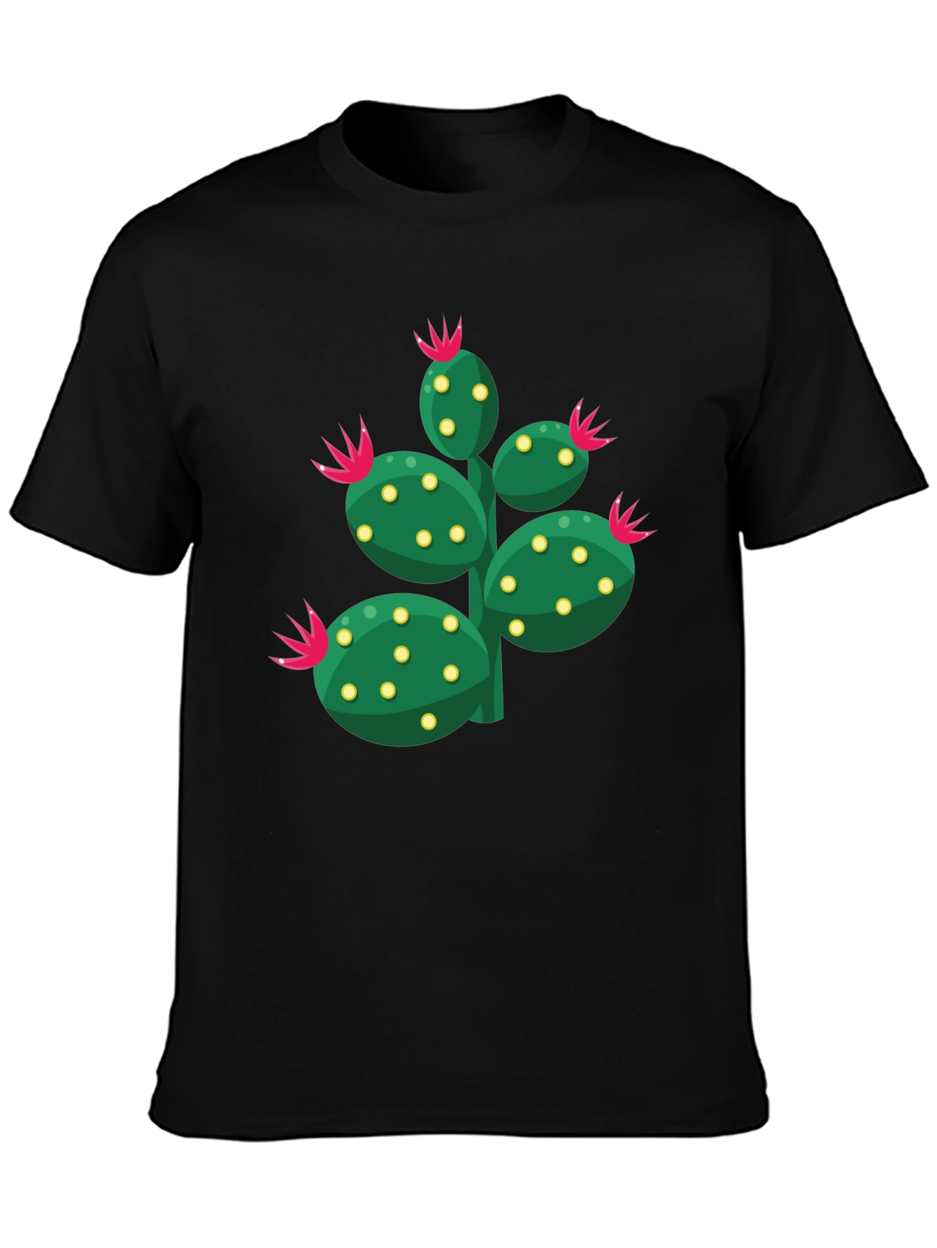Cactus Graphic Print Crew Neck T-Shirt