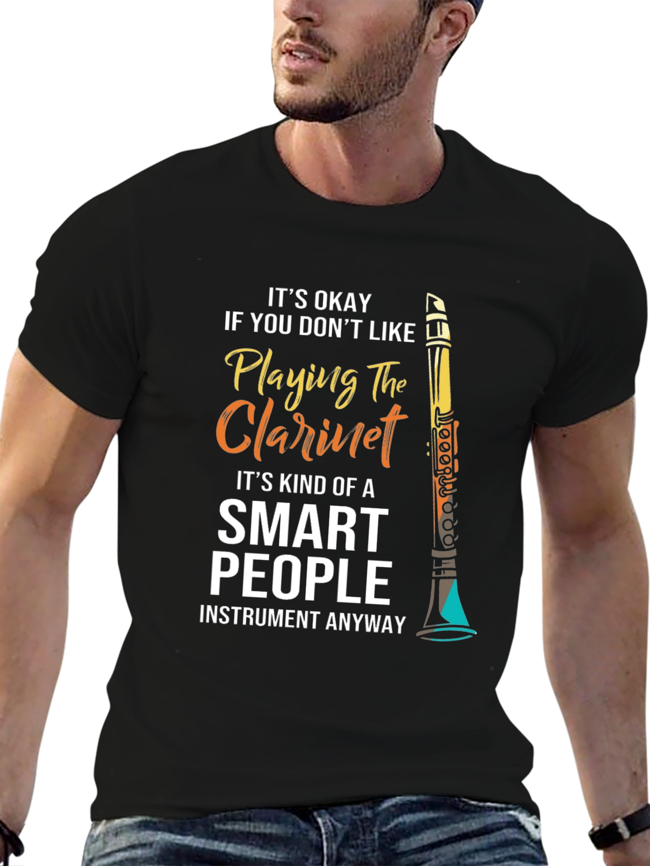 Funny Clarinet Player T-Shirt for Smart People
