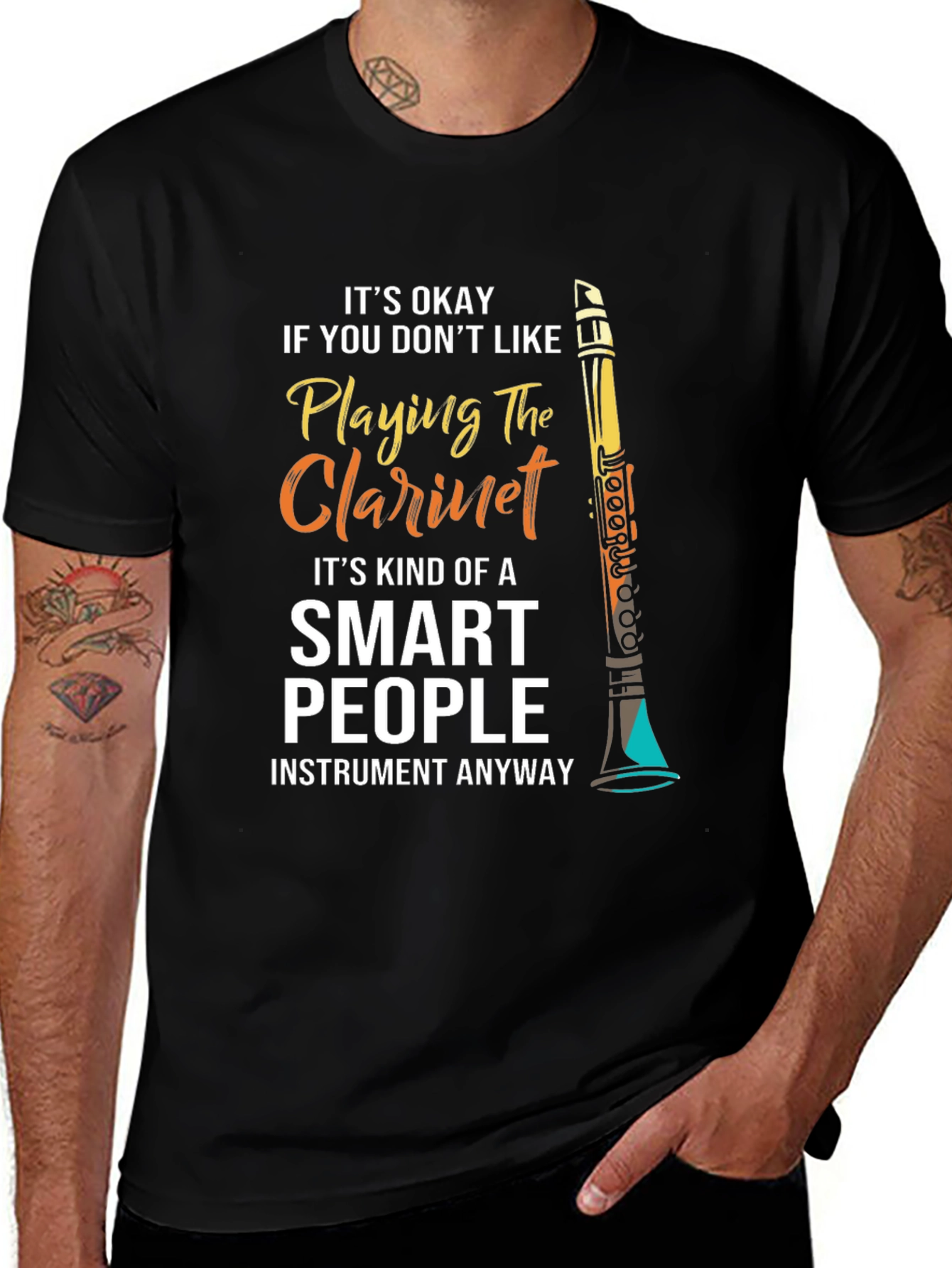 Funny Clarinet Player T-Shirt for Smart People