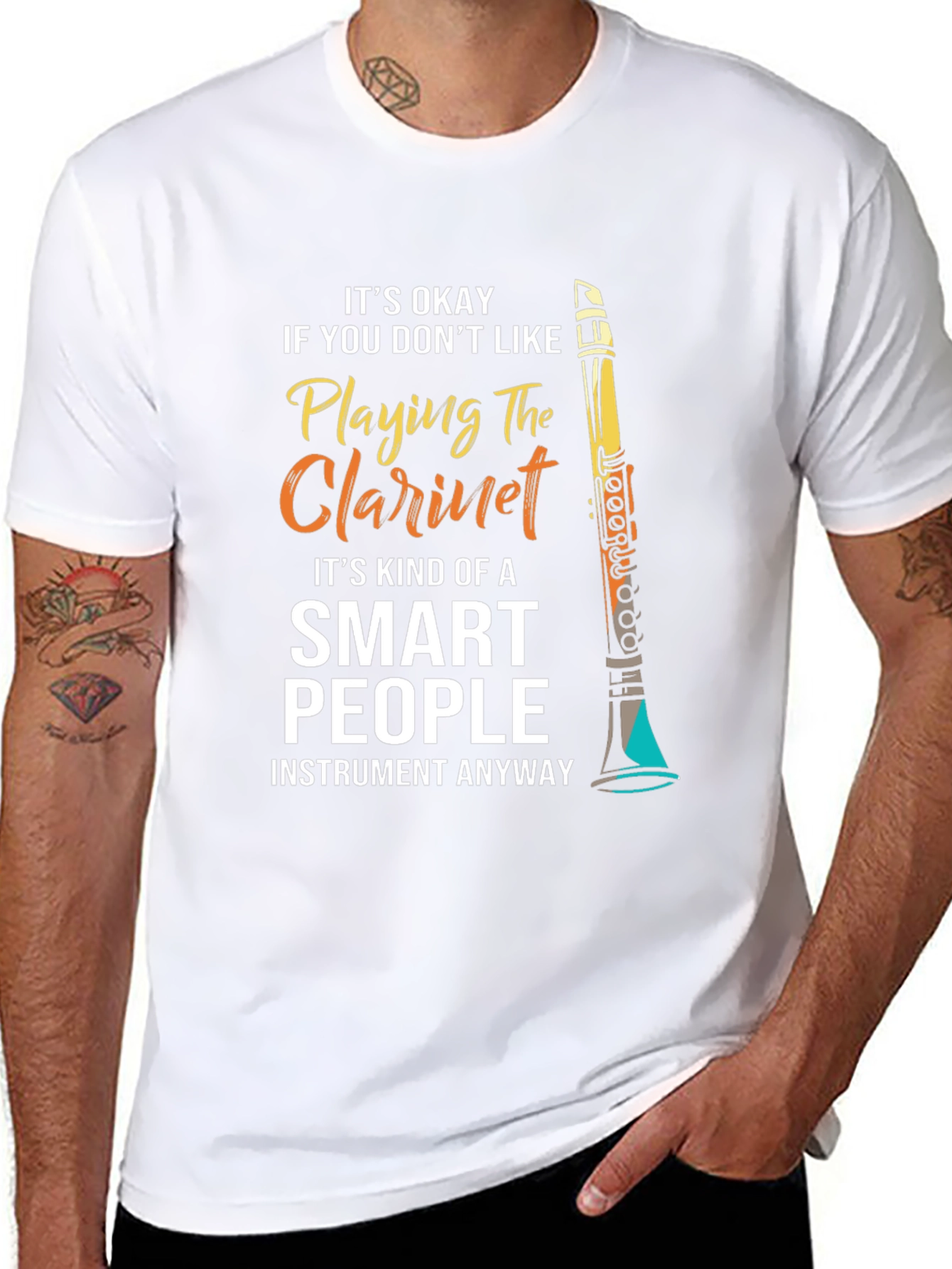 Funny Clarinet Player T-Shirt for Smart People