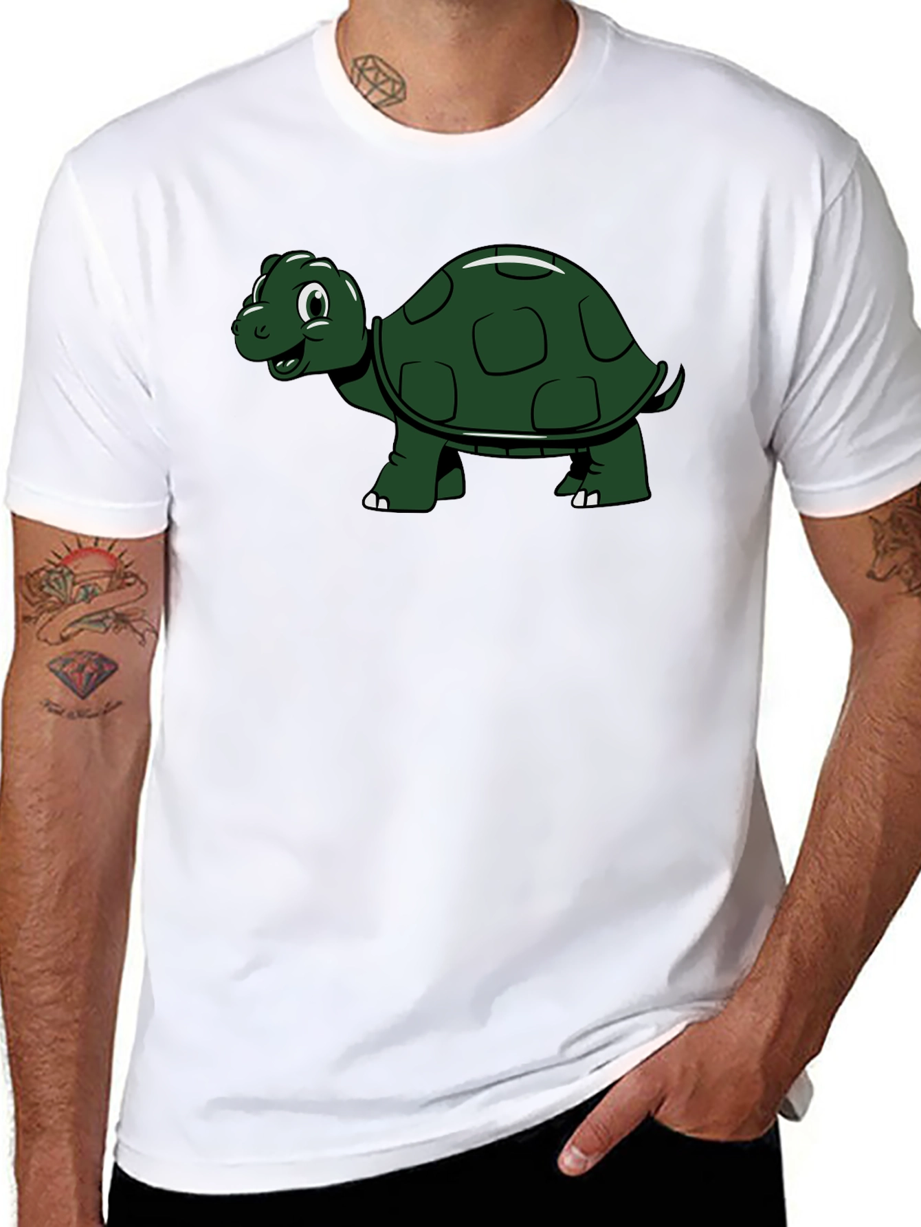 Turtle Graphic Tee - Black Casual Shirt