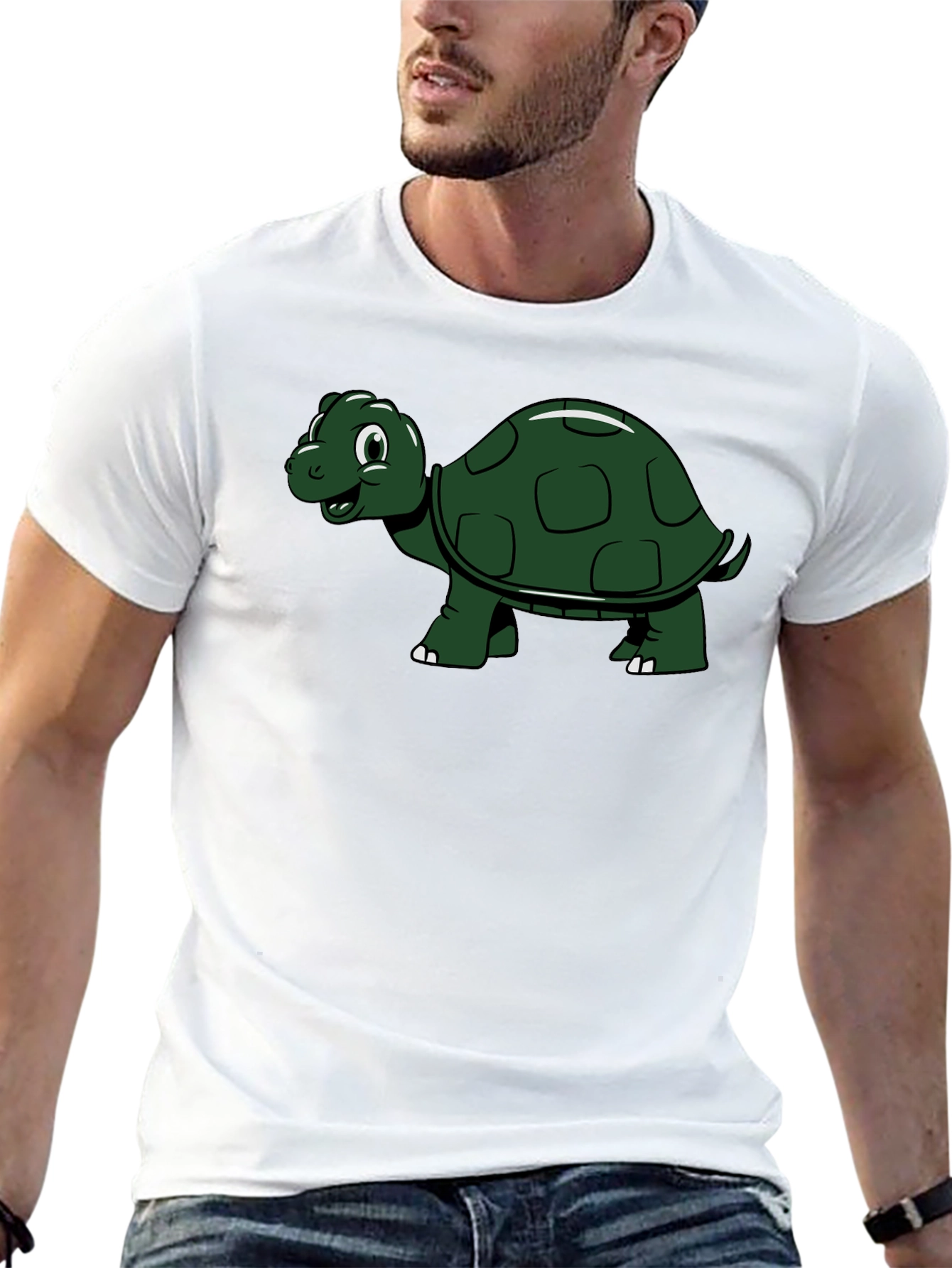 Turtle Graphic Tee - Black Casual Shirt