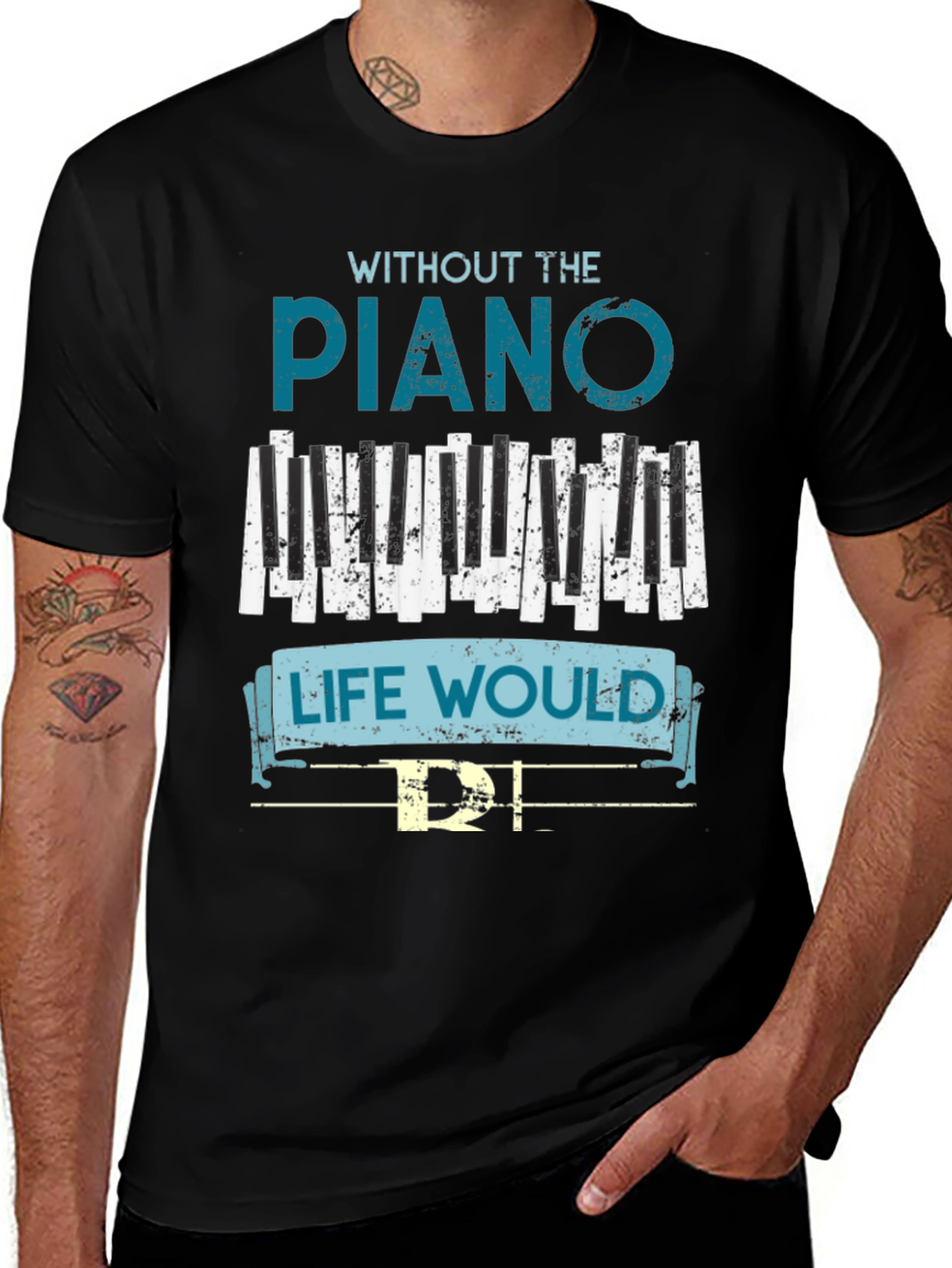 Piano Life Mens Graphic Tee