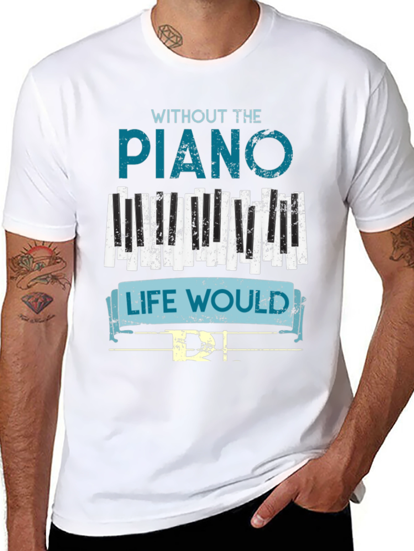 Piano Life Mens Graphic Tee