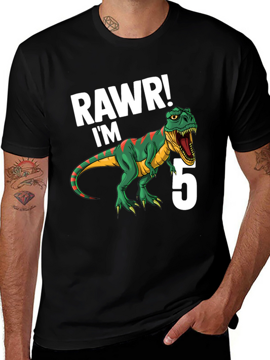 RAWR Im 5 Dinosaur Birthday T-Shirt