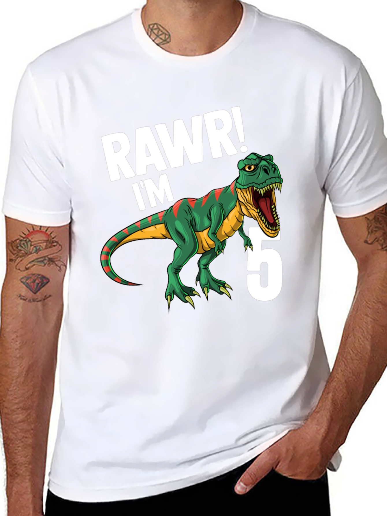 RAWR Im 5 Dinosaur Birthday T-Shirt