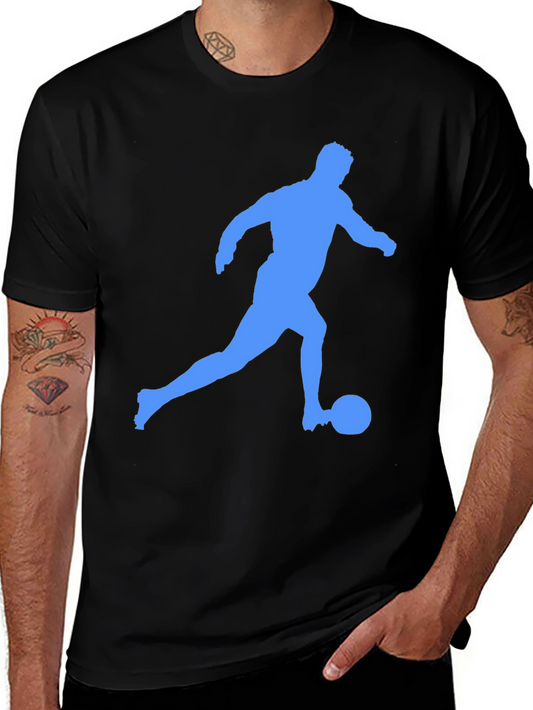 Soccer Player Graphic Tee - Black