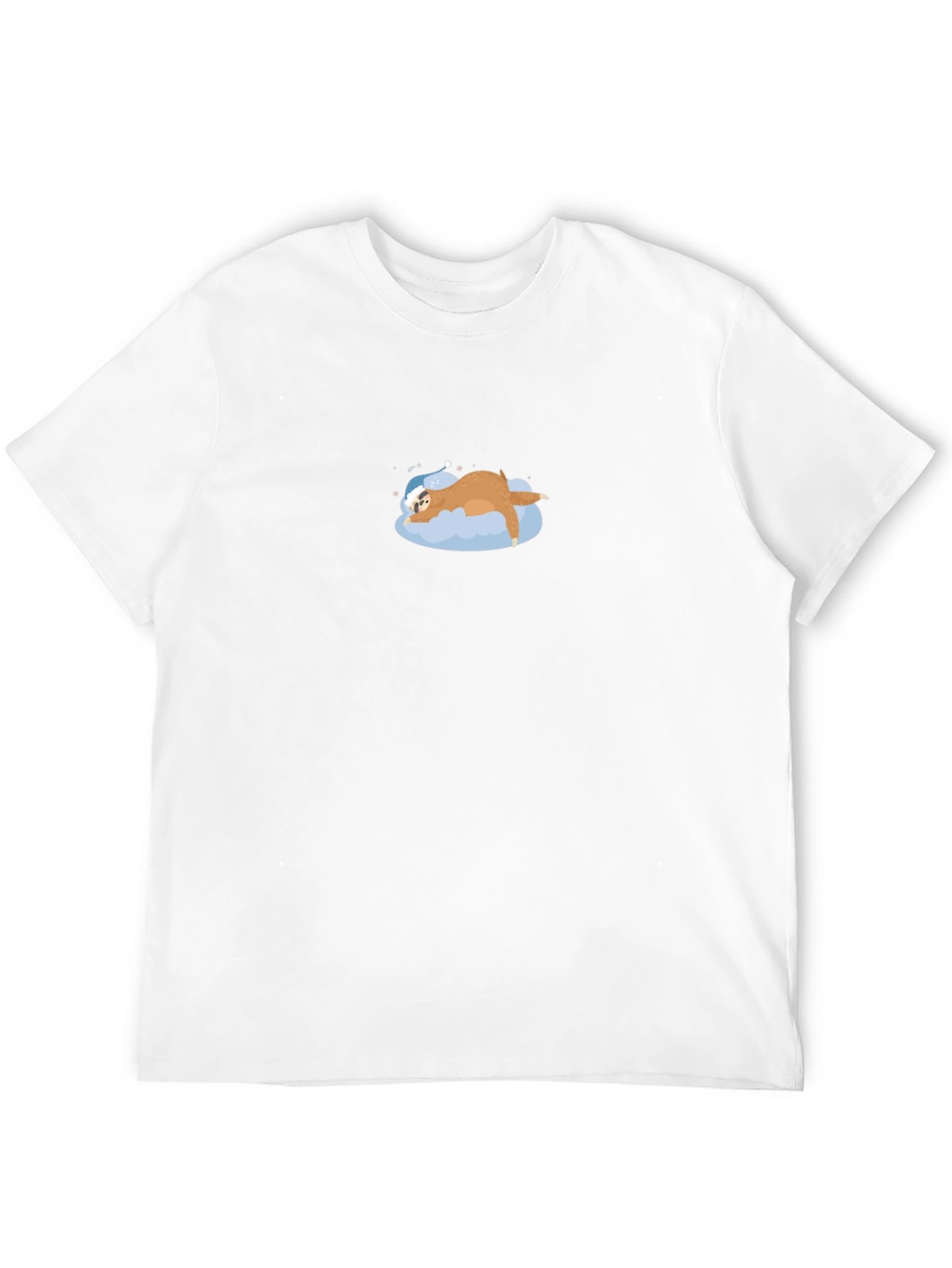 Mens Sloth Sleeping on Cloud Graphic T-Shirt