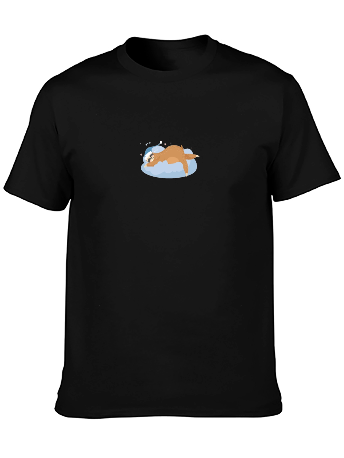 Mens Sloth Sleeping on Cloud Graphic T-Shirt