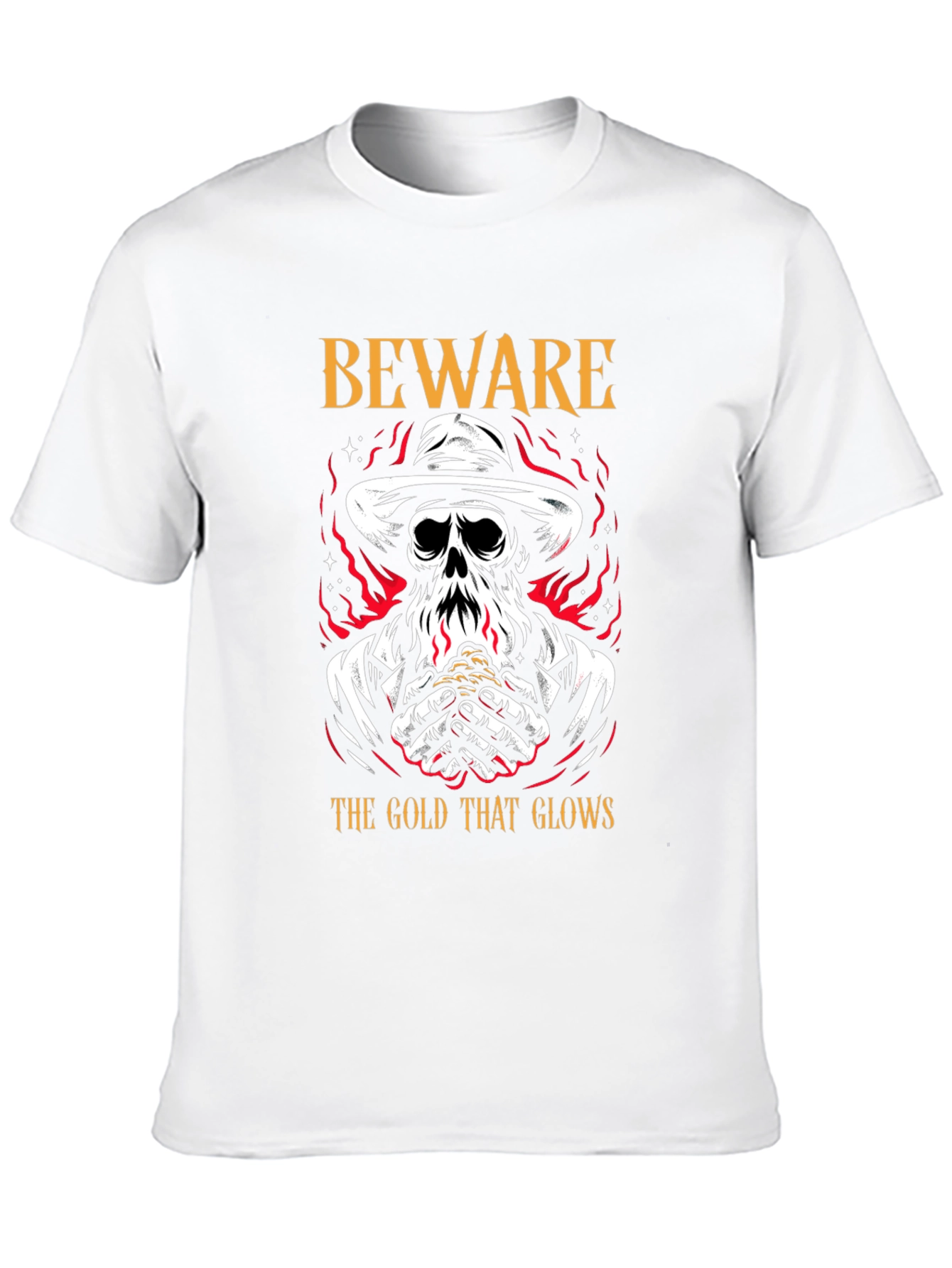 Beware the Gold Tee - Skull and Treasure