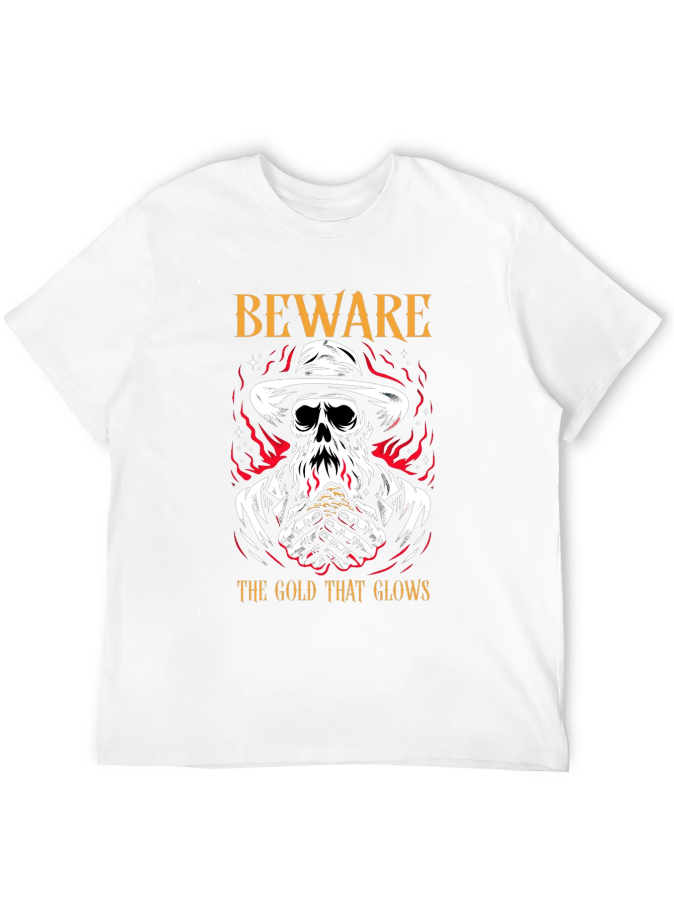 Beware the Gold Tee - Skull and Treasure