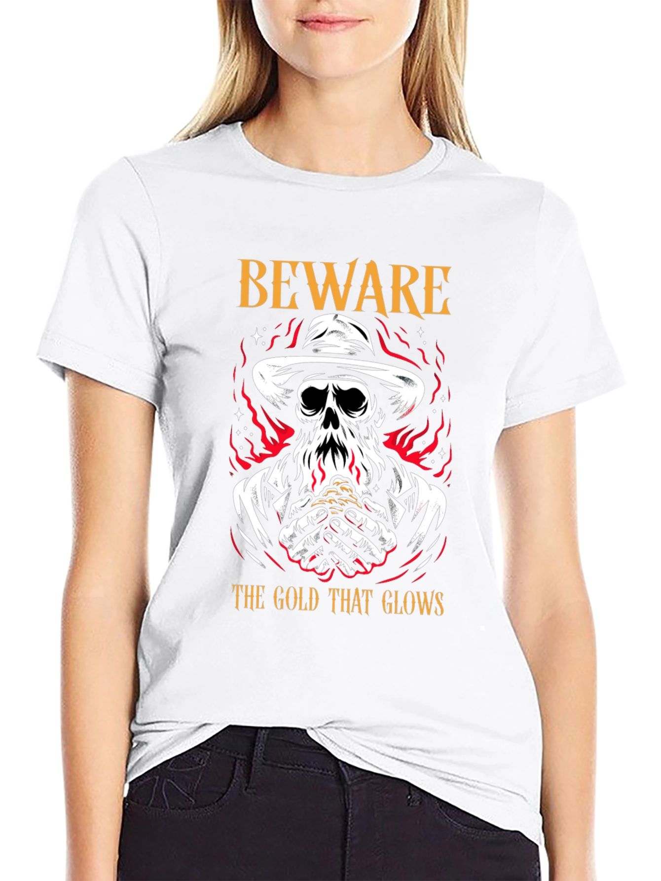 Beware the Gold Tee - Skull and Treasure