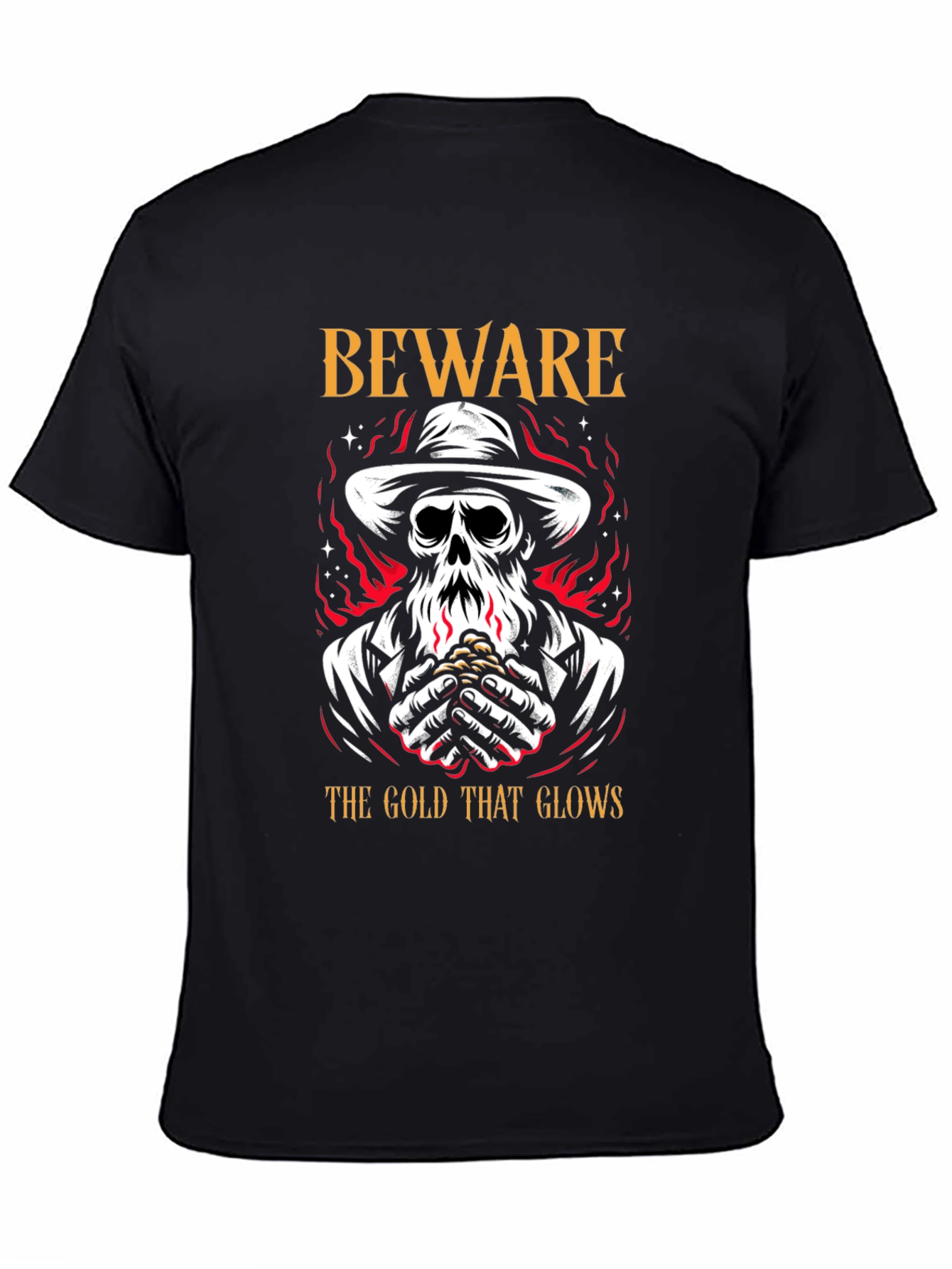 Beware the Gold Tee - Skull and Treasure