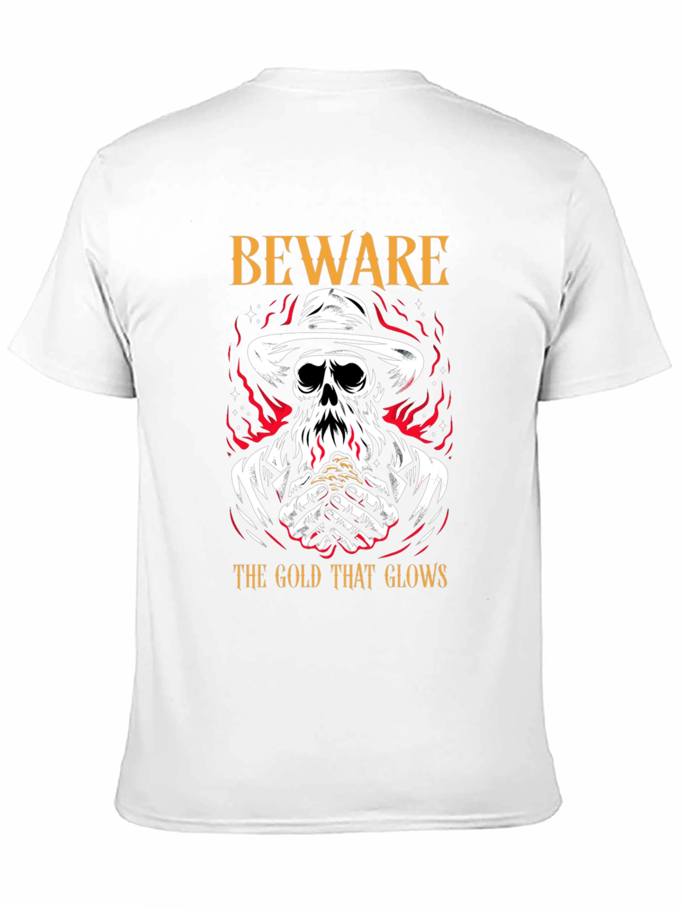 Beware the Gold Tee - Skull and Treasure