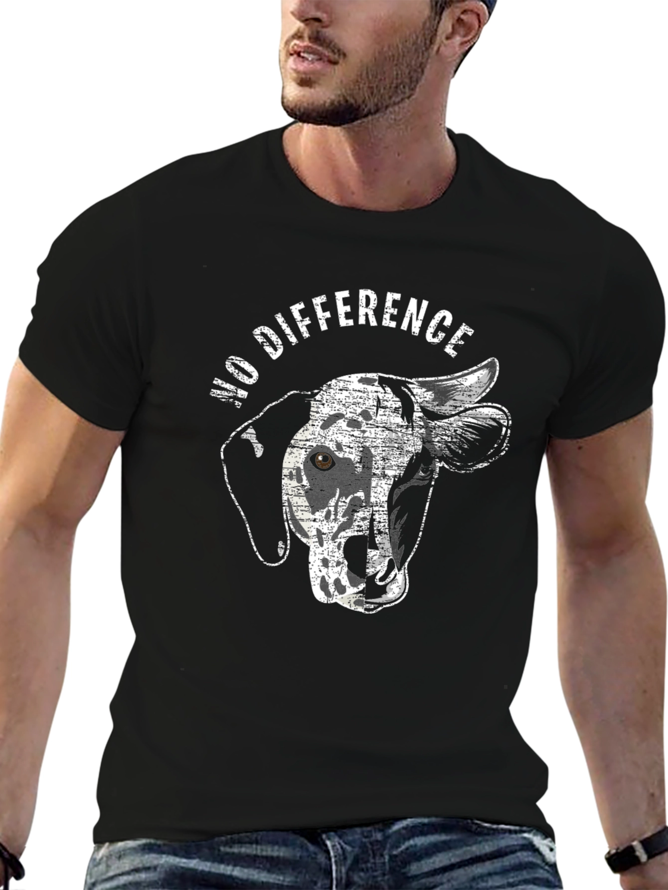 No Difference Dog Cow Animal Lover Unisex T-Shirt