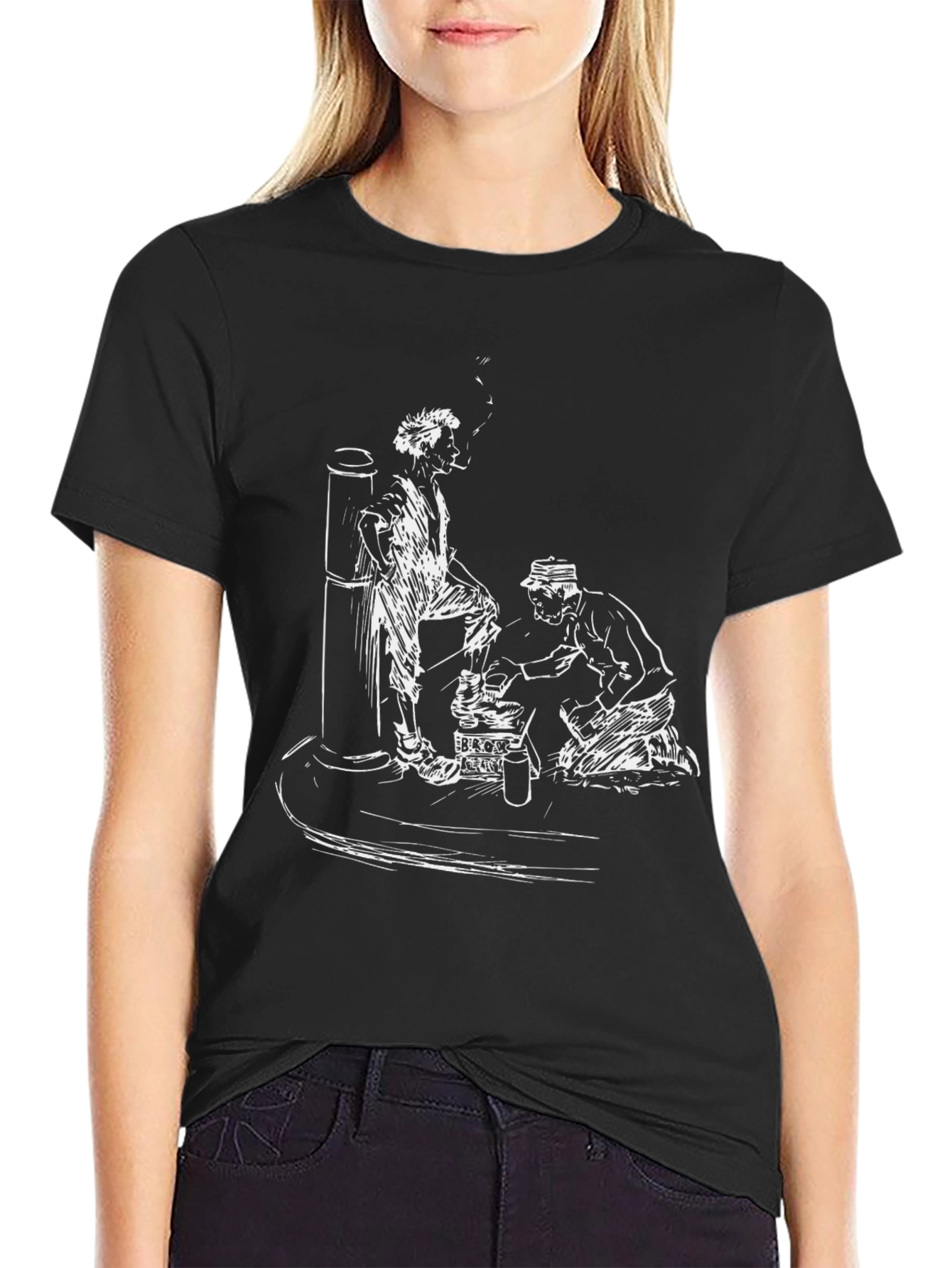Black T-Shirt with Unique Graphic