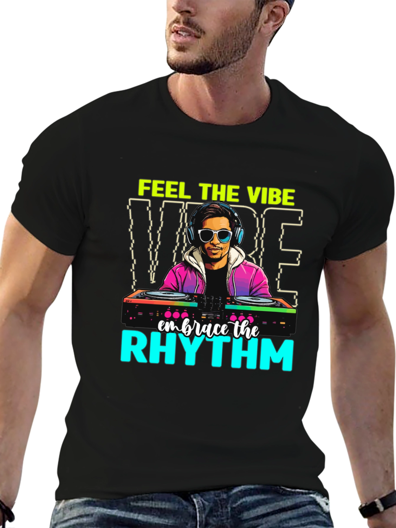 DJ Graphic Tee: Feel the Vibe Embrace the Rhythm