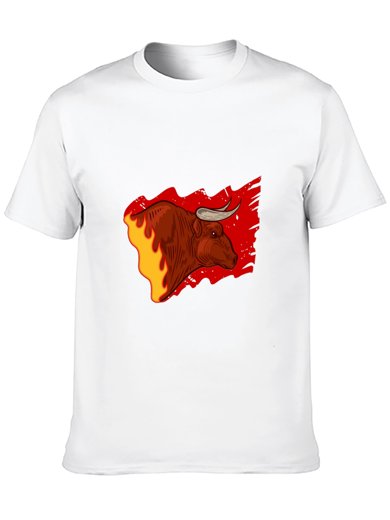 Fiery Bull Graphic Tee - Bold Black T-Shirt