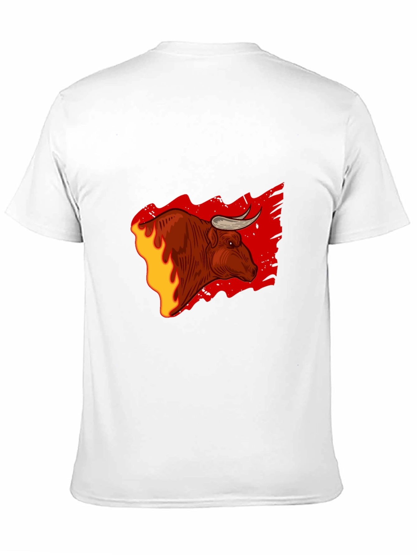 Fiery Bull Graphic Tee - Bold Black T-Shirt