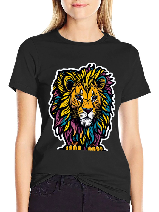 Vibrant Lion Graphic Tee - Bold Style