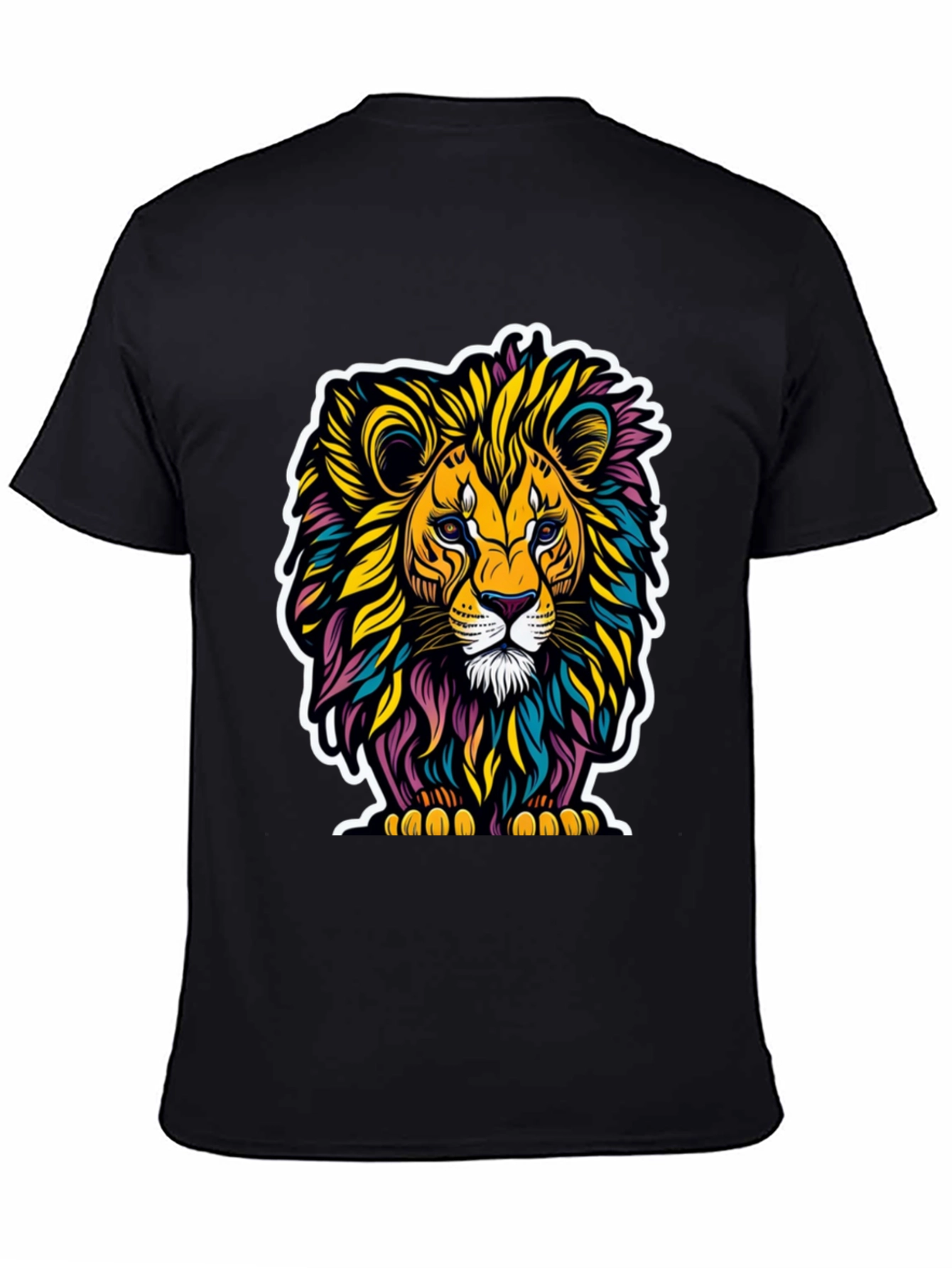 Vibrant Lion Graphic Tee - Bold Style