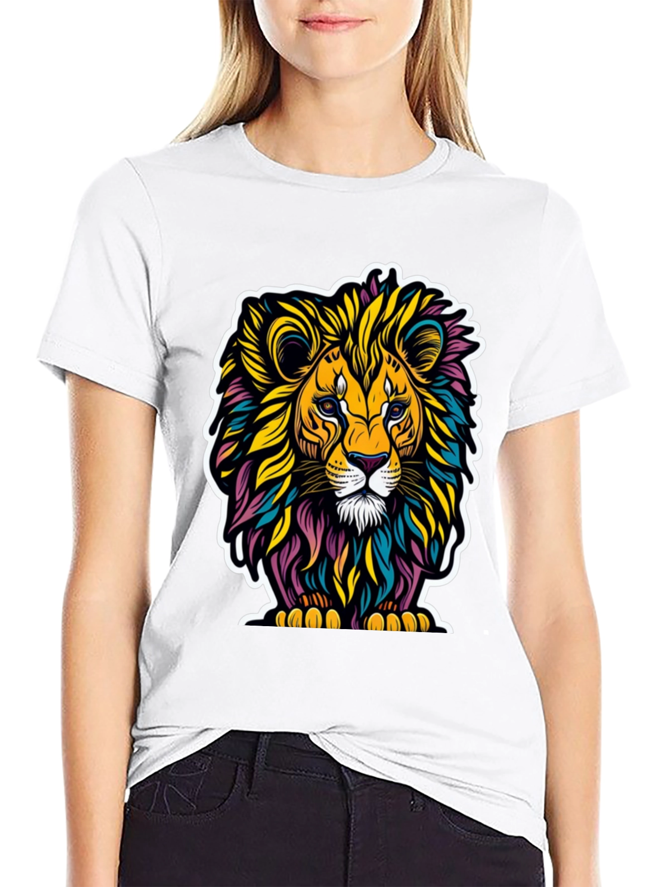 Vibrant Lion Graphic Tee - Bold Style