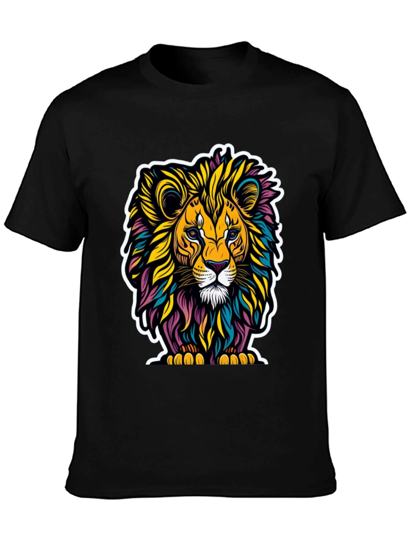 Vibrant Lion Graphic Tee - Bold Style