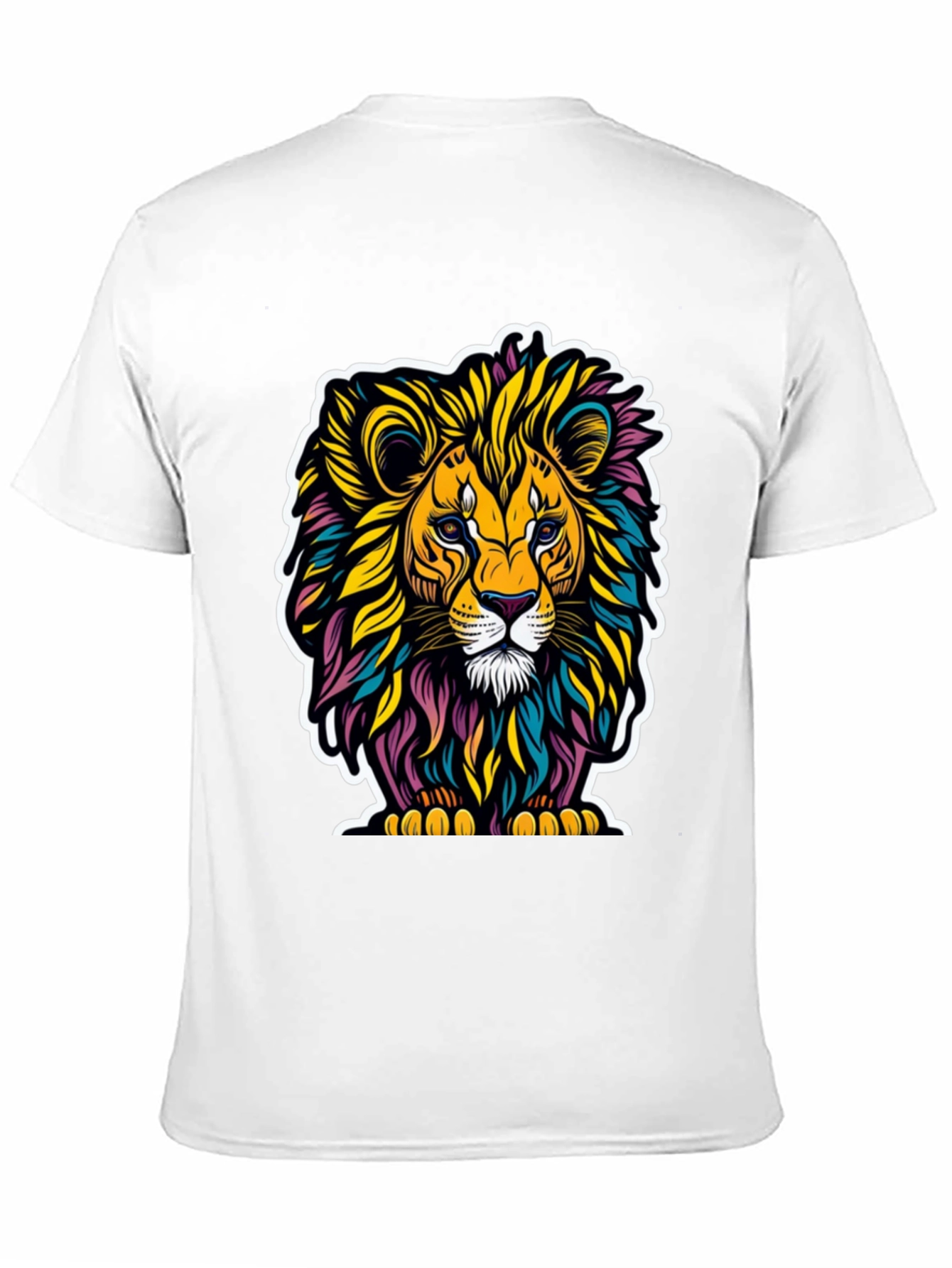 Vibrant Lion Graphic Tee - Bold Style